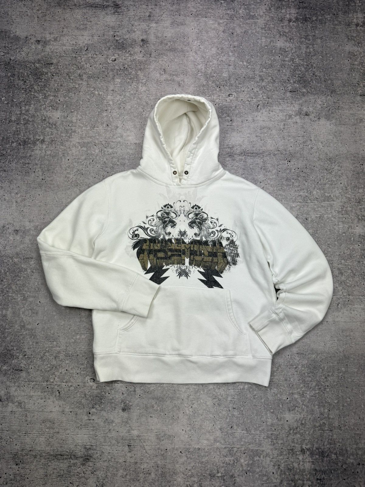 Diesel × Vintage Vintage 90’s Y2K Style Diesel Big Logo Heavy Cotton Hoodie Size US M / EU 48-50 / 2 - 1 Thumbnail