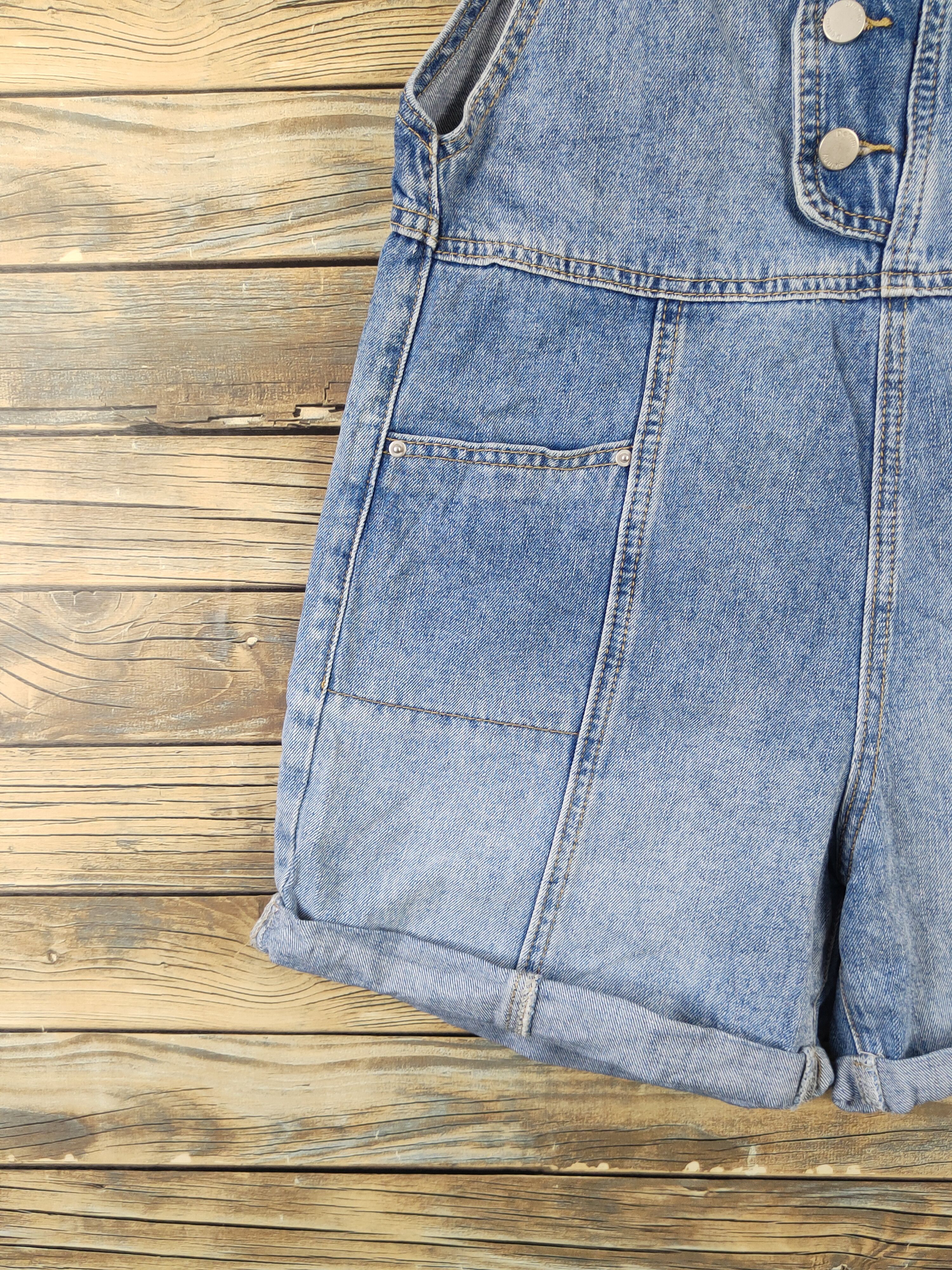Japanese Brand × Vintage Vintage DY Blue Denim Shortall Jumpsuits Size 33" - 6 Thumbnail