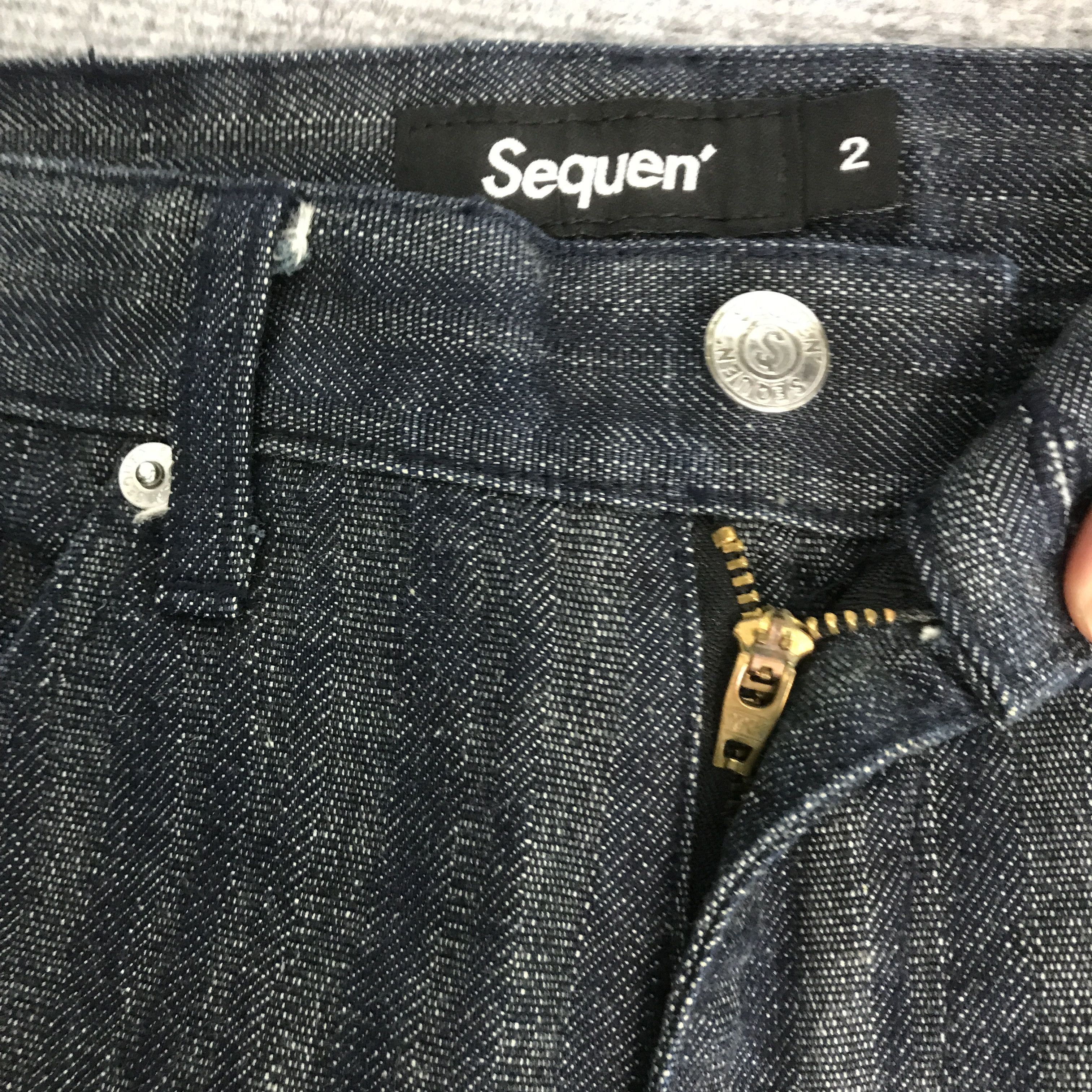 Japanese Brand BAGGY STRIPED STYLE SEQUEN JAPAN DENIM K54B10 Size US 34 / EU 50 - 7 Thumbnail