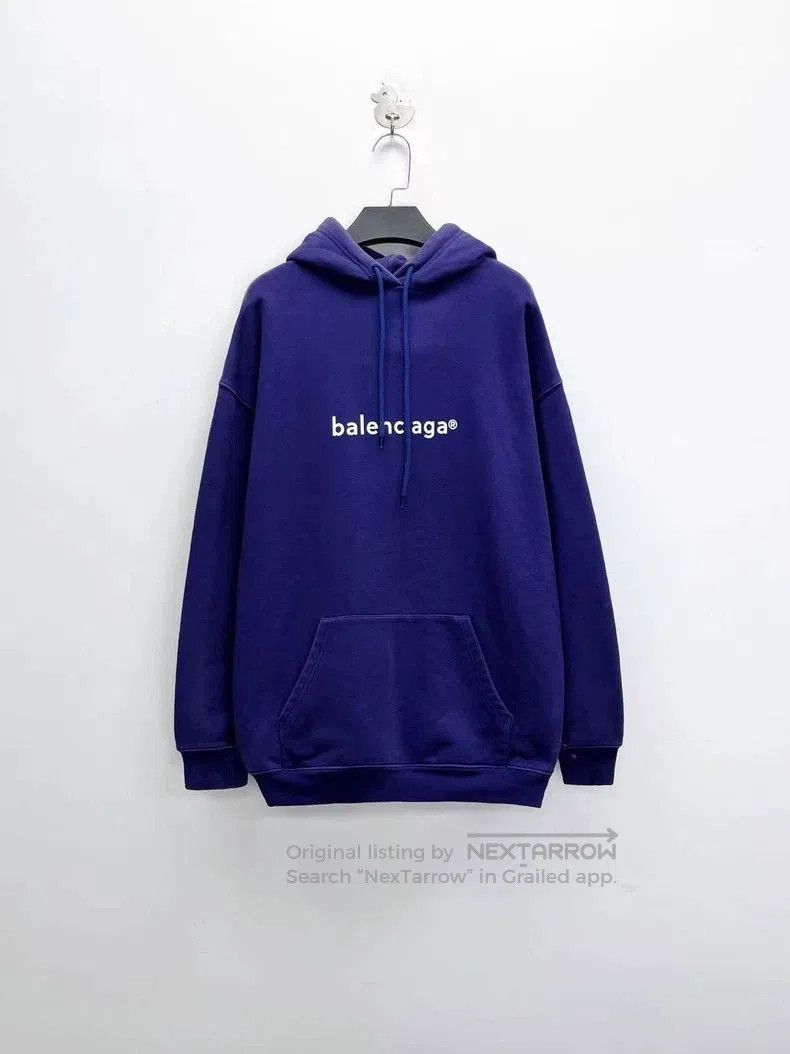 Balenciaga Balenciaga Navy Logo Oversized Hoodie. Size US XS / EU 42 / 0 - 1 Thumbnail