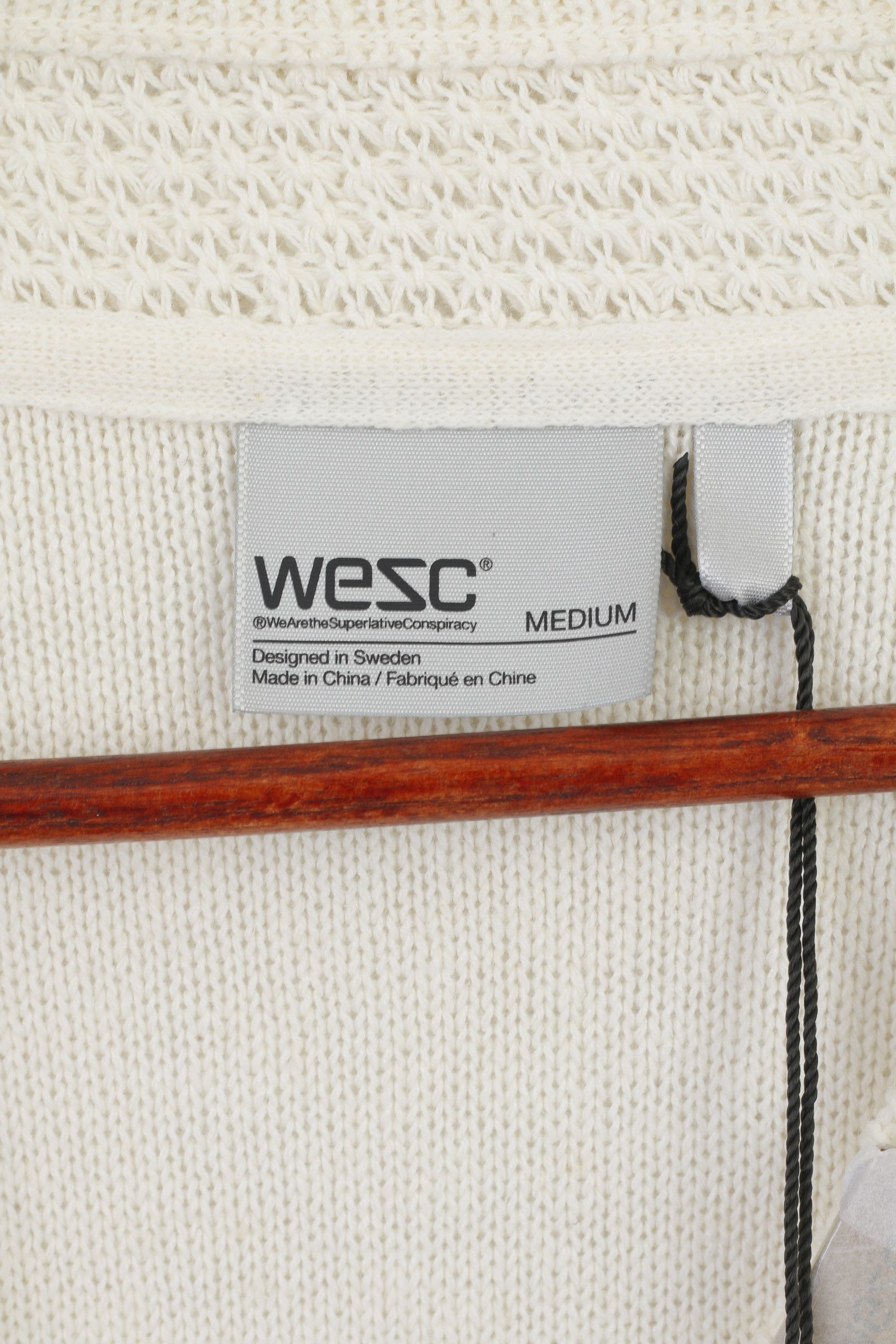 WeSC New Wesc Men M Jumper Beige Nicholas Knitted 6396 Size US M / EU 48-50 / 2 - 3 Thumbnail