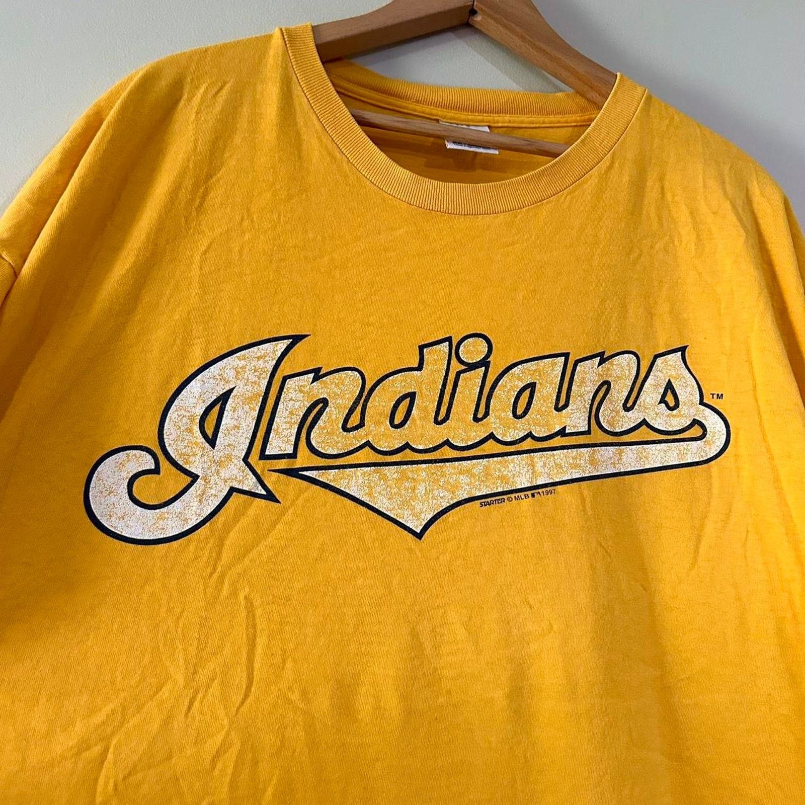 Starter Vintage Starter 1997 Cleveland Indians Tee Shirt Size US XXL / EU 58 / 5 - 2 Thumbnail