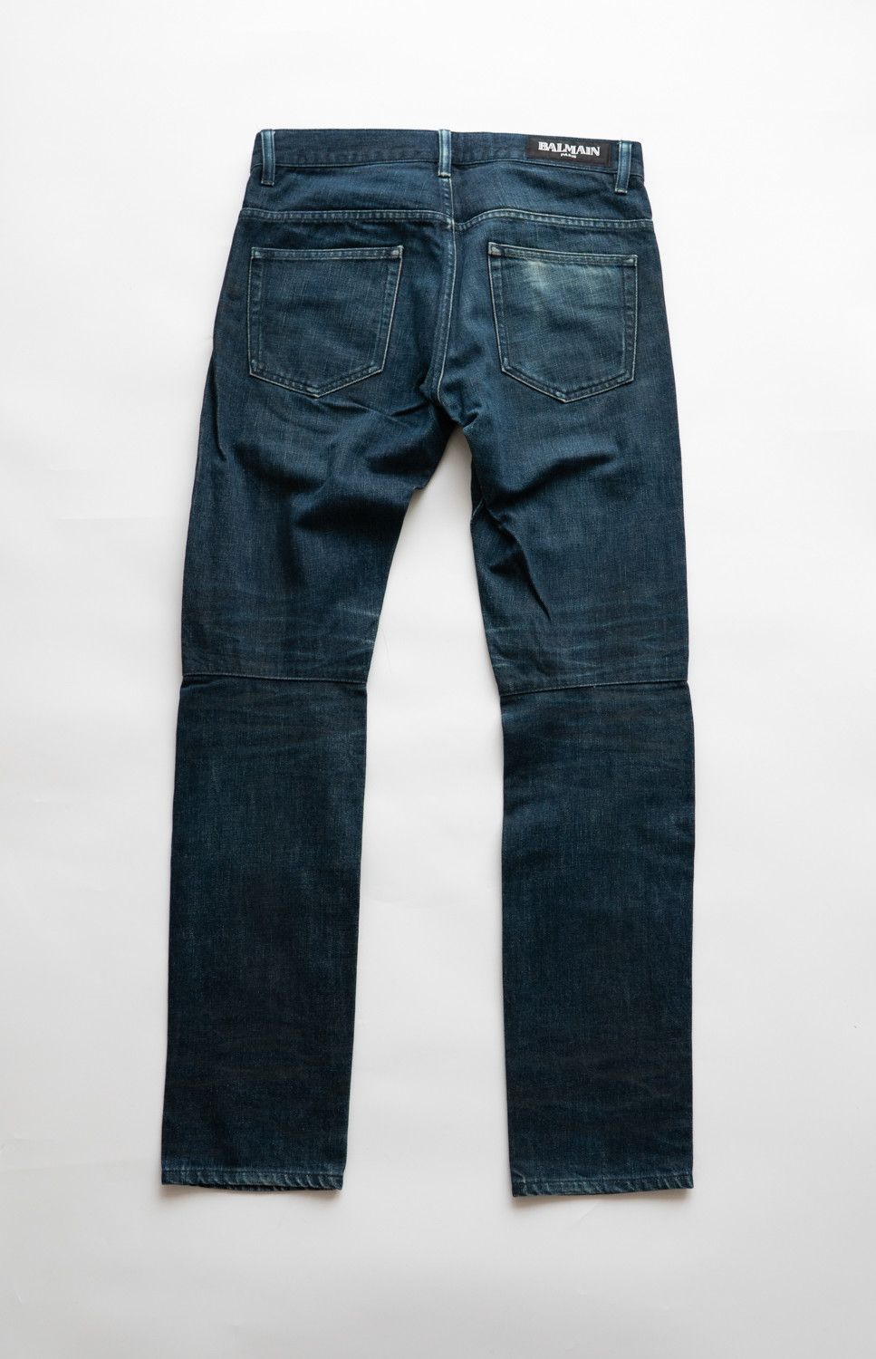 Balmain 2012FW 3D BIKER DEEP BLUE DENIM Decarnin Era Style Size US 27 - 14 Thumbnail