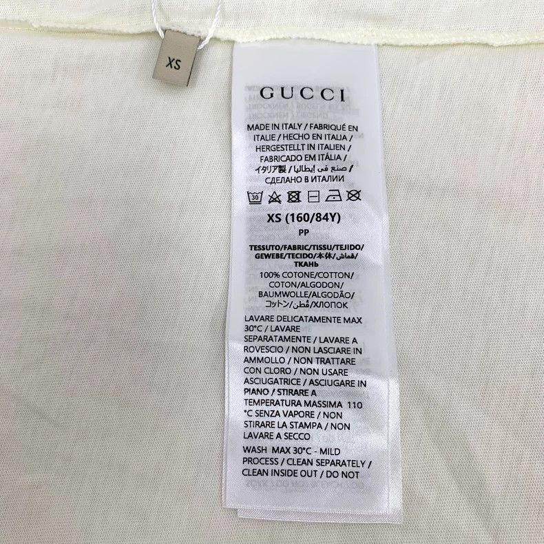 Gucci Gucci White rabbit letter printed cotton round-neck short- Size XS / US 0-2 / IT 36-38 - 6 Thumbnail