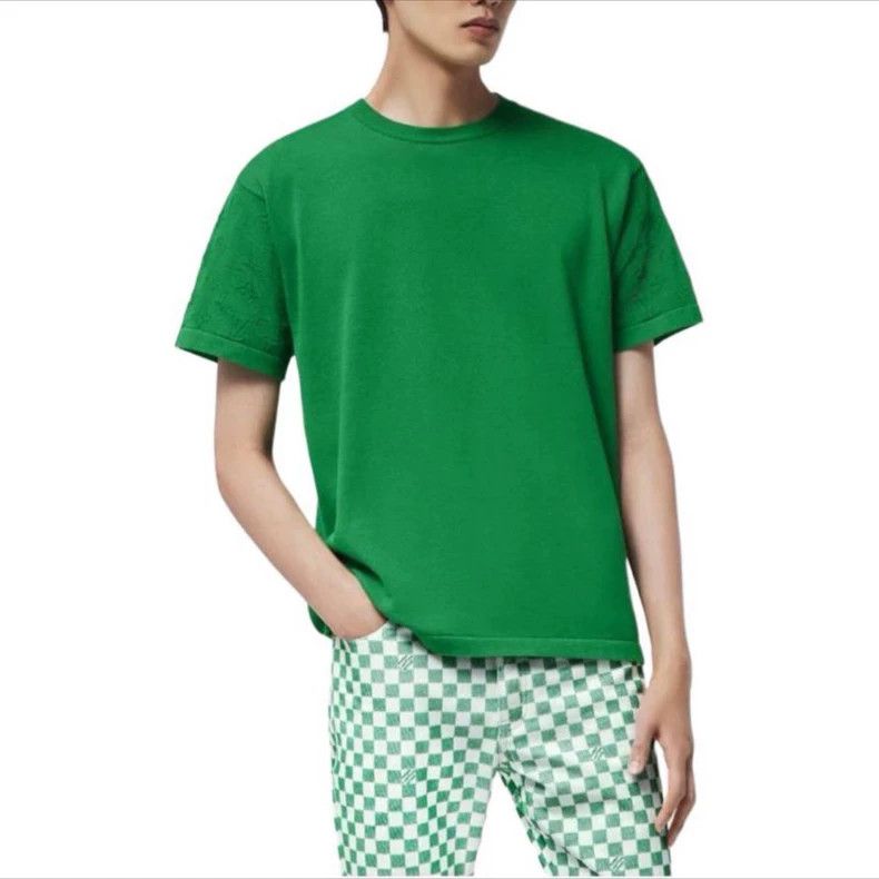 Louis Vuitton Louis Vuitton Green full embossed logo short sleeve Size US M / EU 48-50 / 2 - 1 Thumbnail