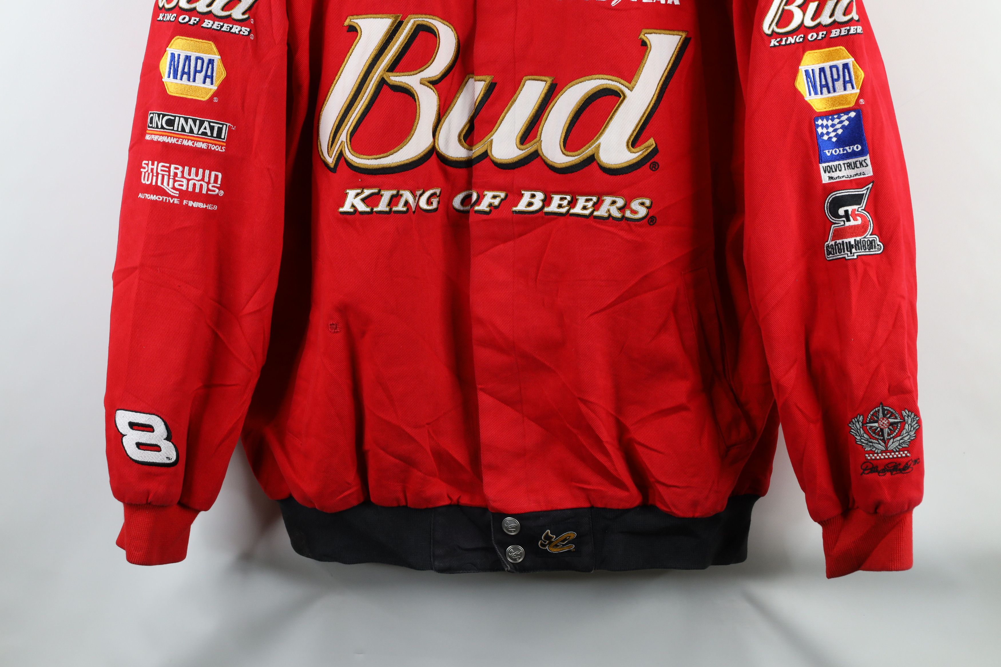 Vintage Vintage NASCAR Budweiser Dale Earnhardt Jr Pit Crew Jacket Size ONE SIZE - 3 Thumbnail