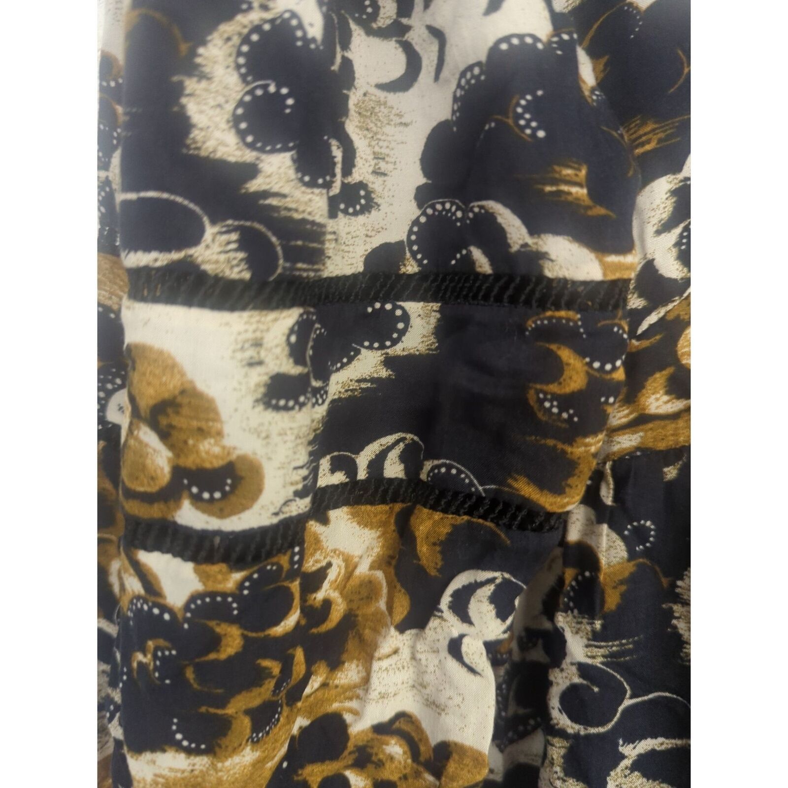 Scotch & Soda rtr Scotch & soda small rust black floral Long Sleeve dress Size S / US 4 / IT 40 - 6 Thumbnail