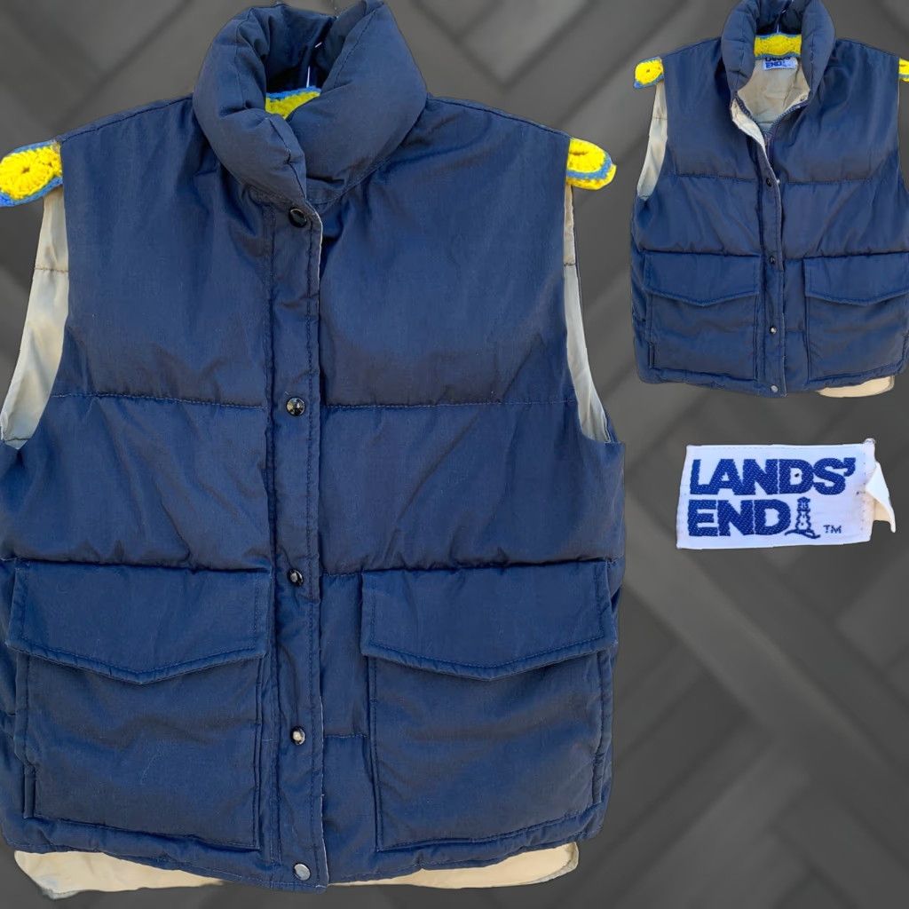 Lands' End VINTAGE Lands' End Puffer Vest Shirt Boys? Size S / US 4 / IT 40 - 1 Thumbnail