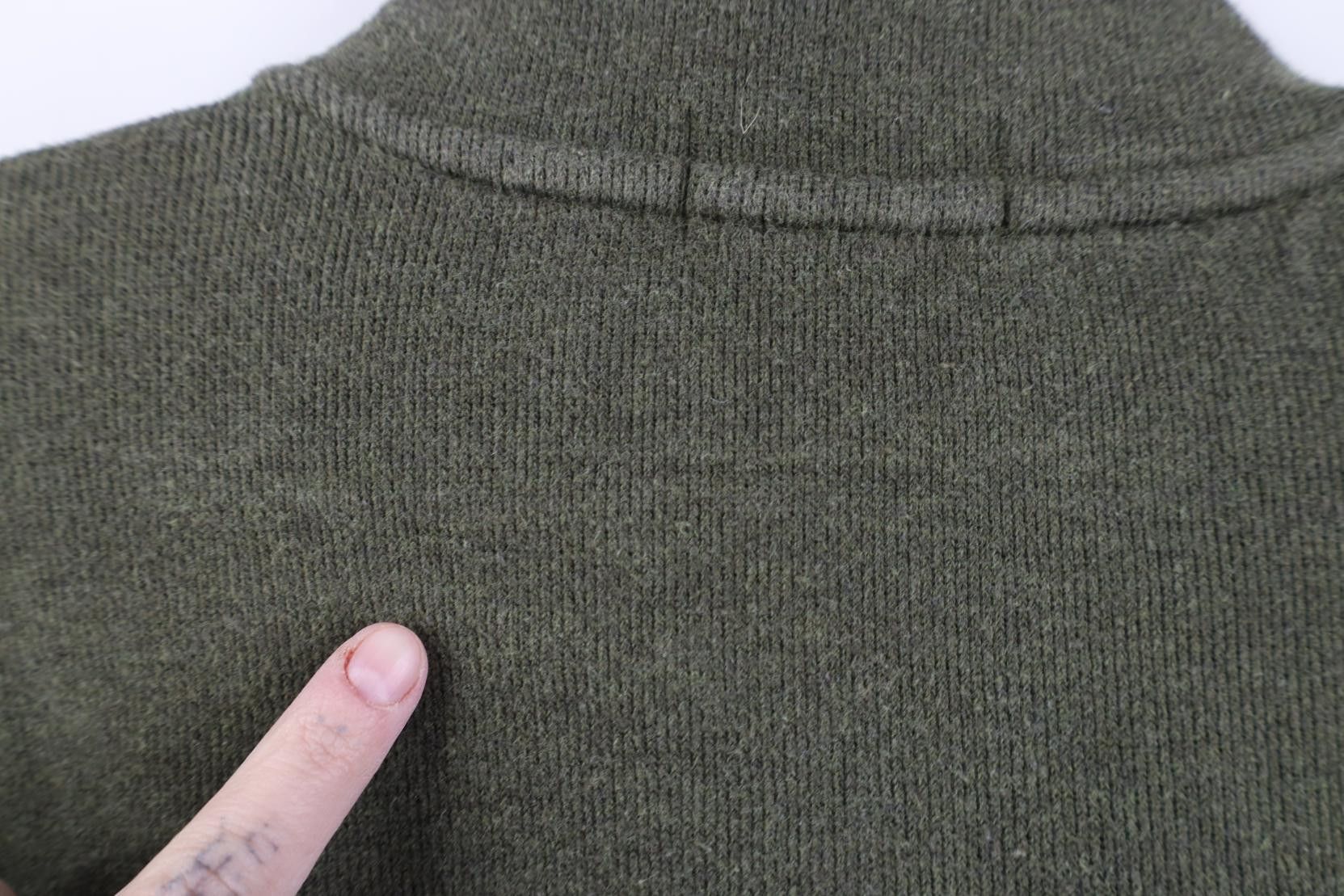 Polo Ralph Lauren Vintage Ralph Lauren Ribbed Knit 1/4 Zip Sweater Olive Green Size US L / EU 52-54 / 3 - 11 Thumbnail