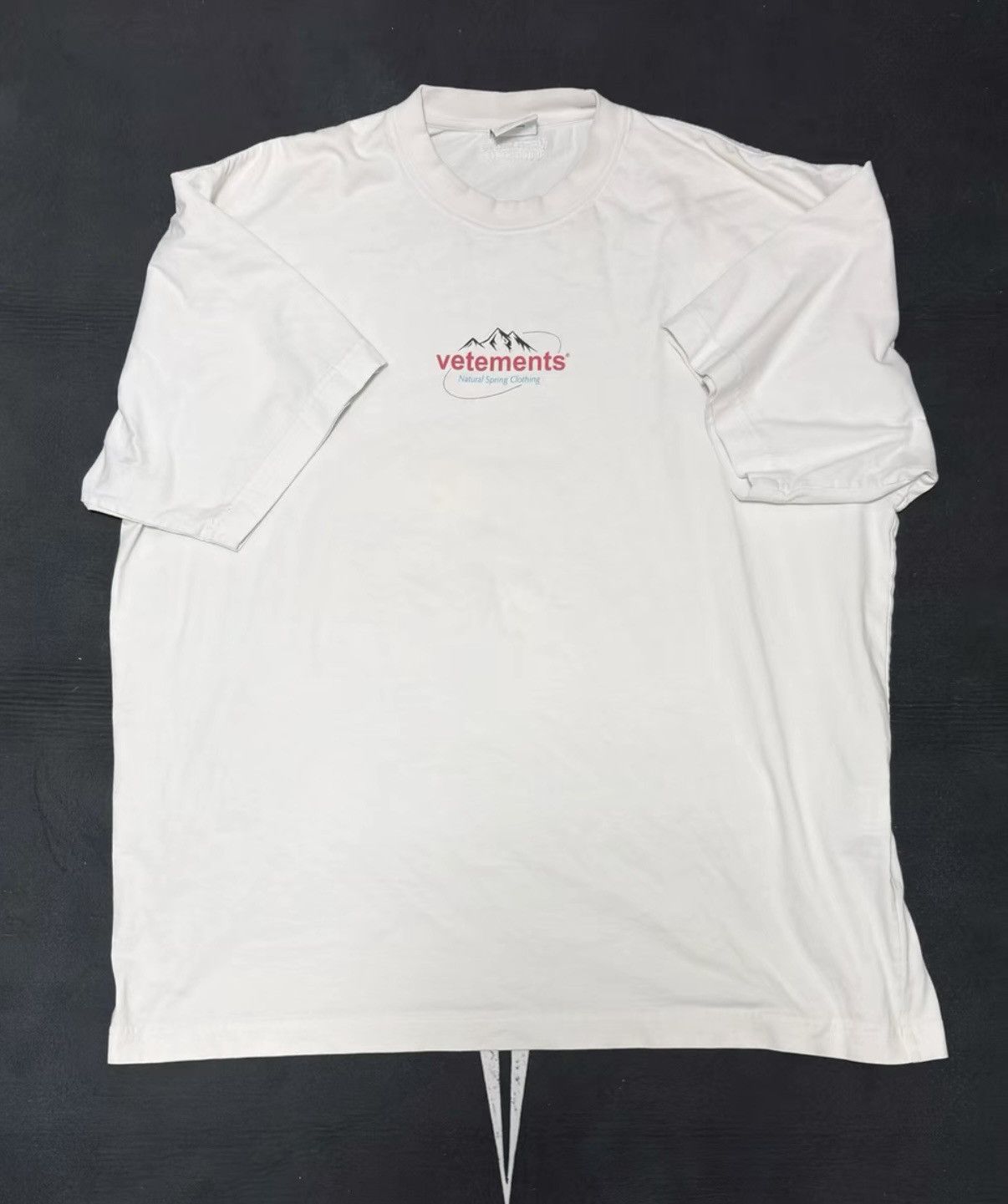 Vetements 24SS 半袖Tシャツ ホワイト S Vetements Vetements 24SS Evian Logo Parody Short Sleeve T-Shirt