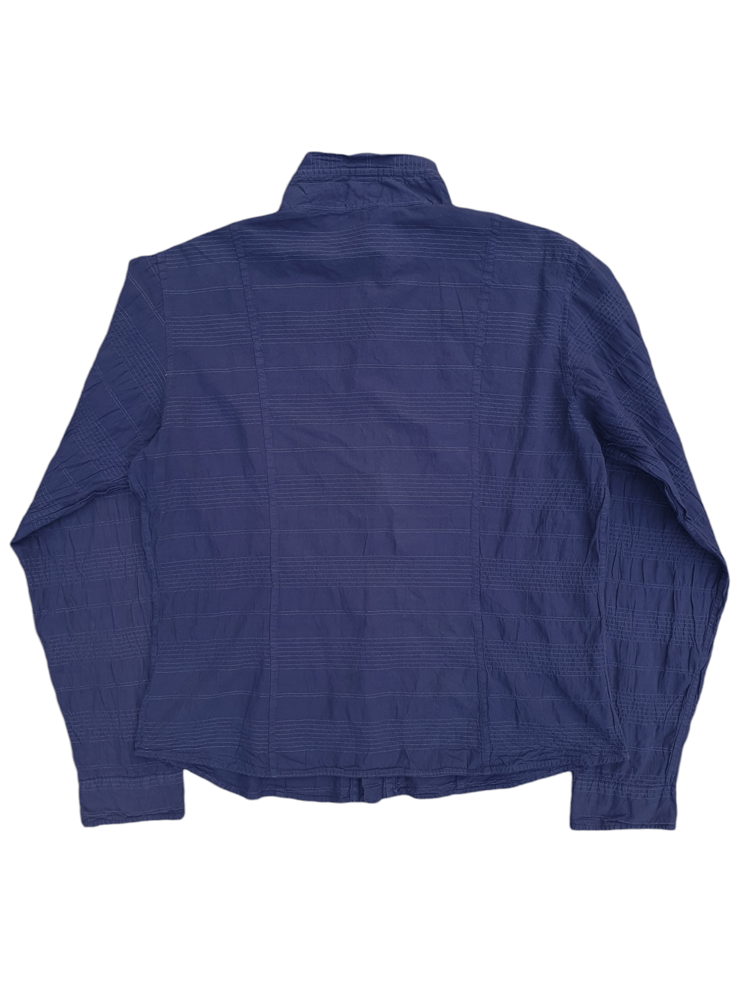 Homme Plisse Issey Miyake Pleated Indigo Dyed Mandarin Collar Shirt Size US S / EU 44-46 / 1 - 3 Thumbnail