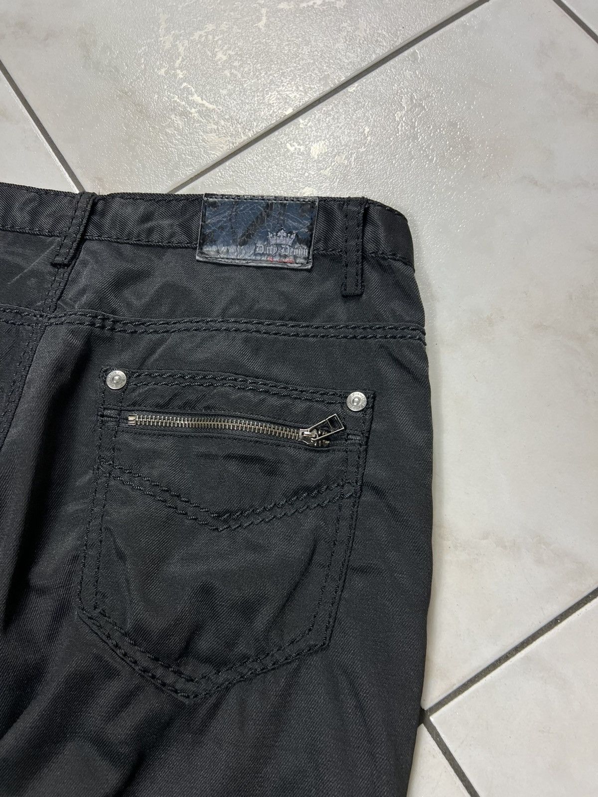 True Religion Vintage Dirty Denim y2k creased crumpled pants zip trousers Size US 32 / EU 48 - 16 Thumbnail