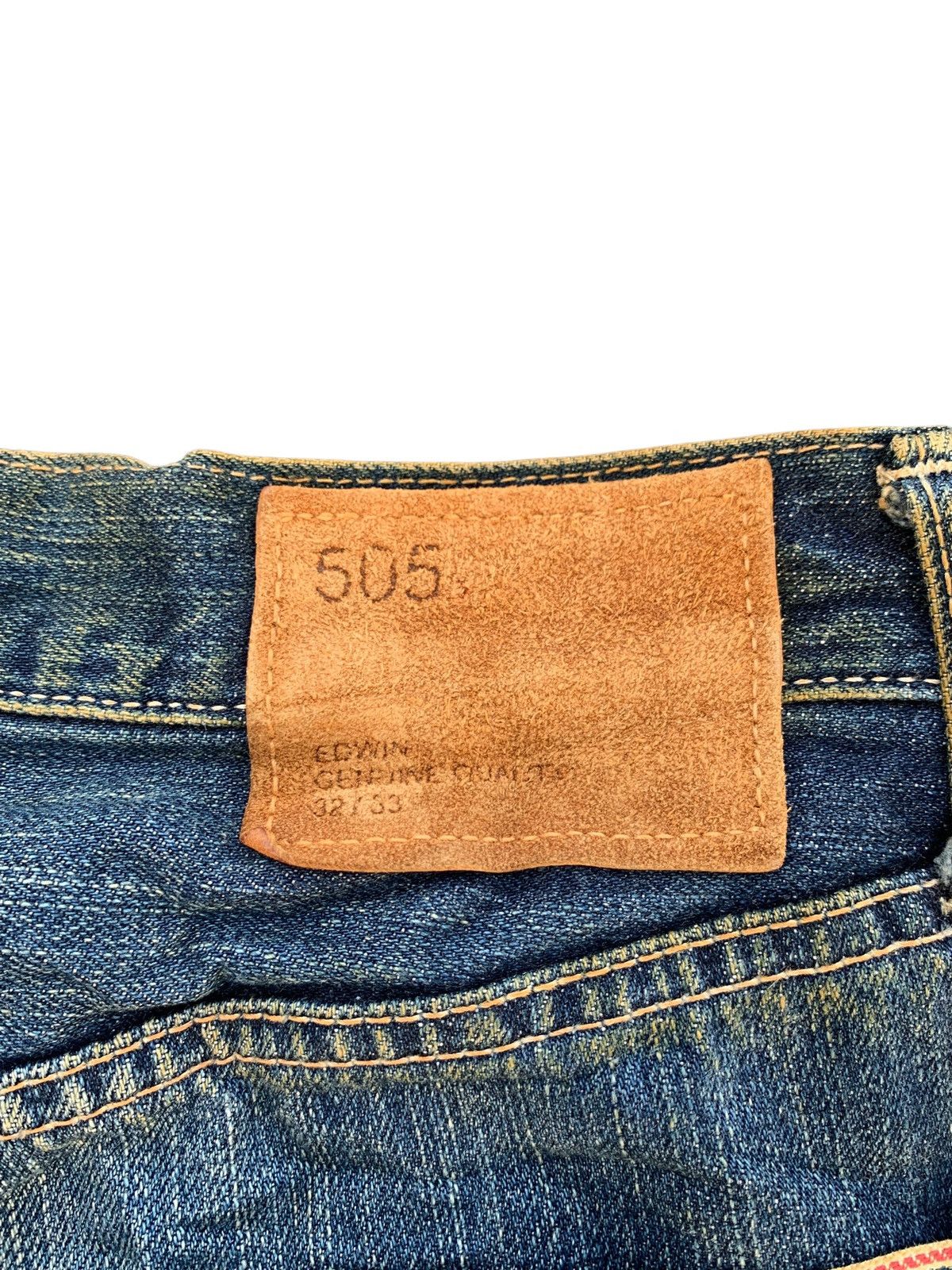 Edwin VINTAGE EDWIN SELVEDGE 505s JAPANESE DISTRESSED DENIM Size US 32 / EU 48 - 11 Thumbnail