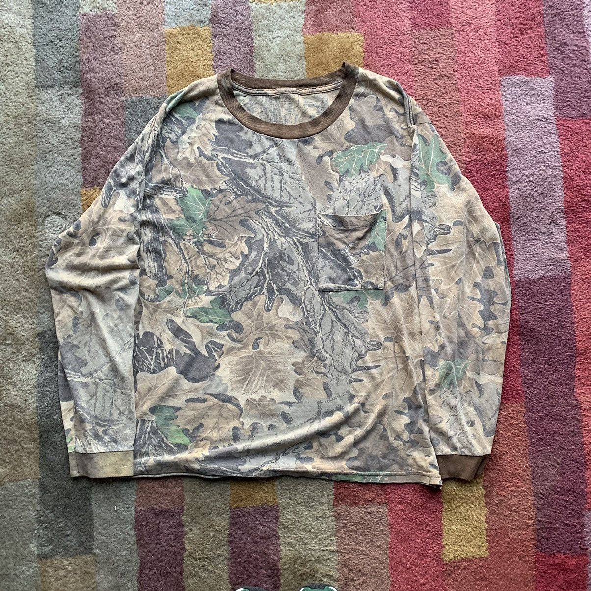 Vintage Real Tree Rain Coat Jacket PVC Camo Mossy Oak