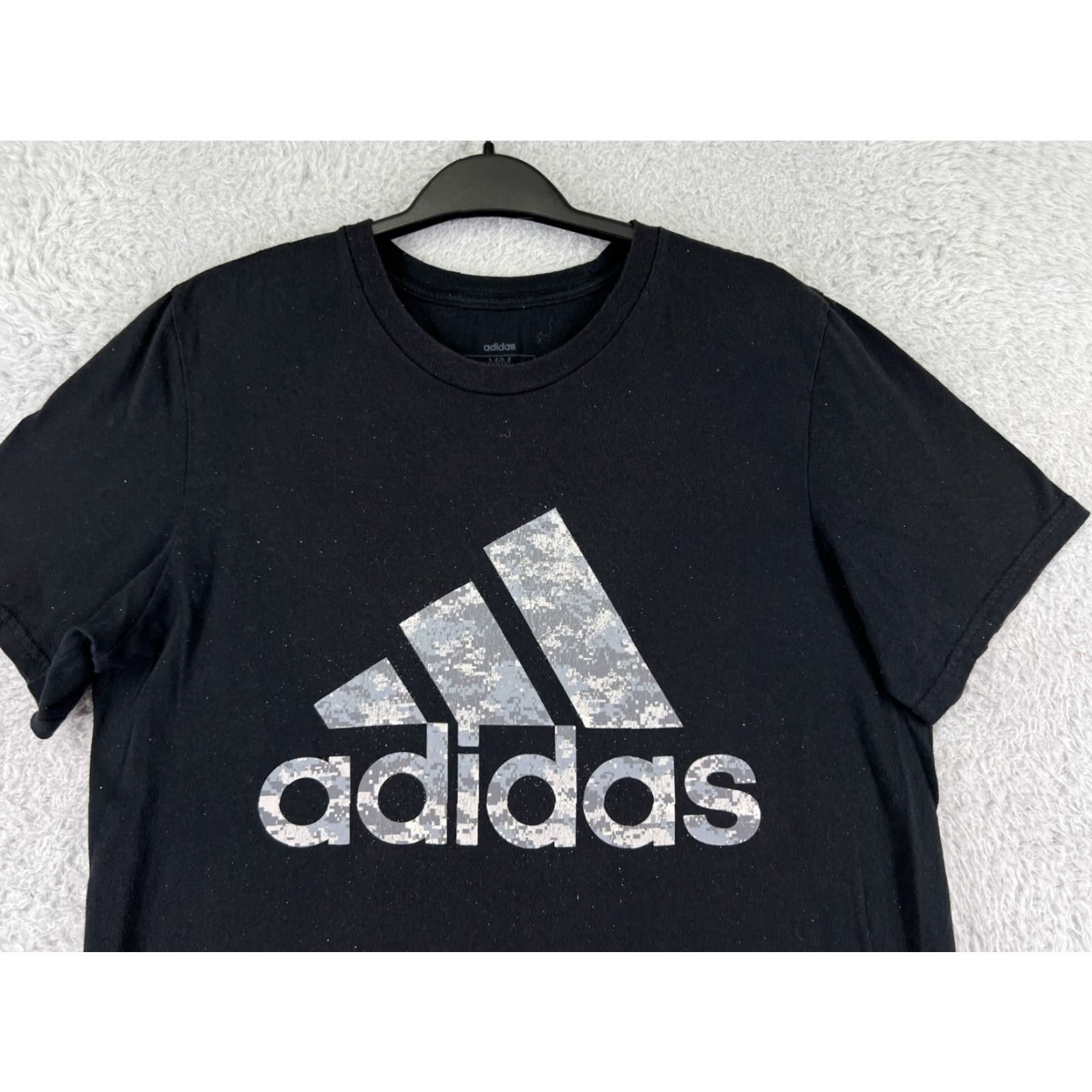 Adidas Adidas Shirt Mens Medium Black Digital Camo Logo Short Sleeve Crew Neck Size US M / EU 48-50 / 2 - 5 Thumbnail