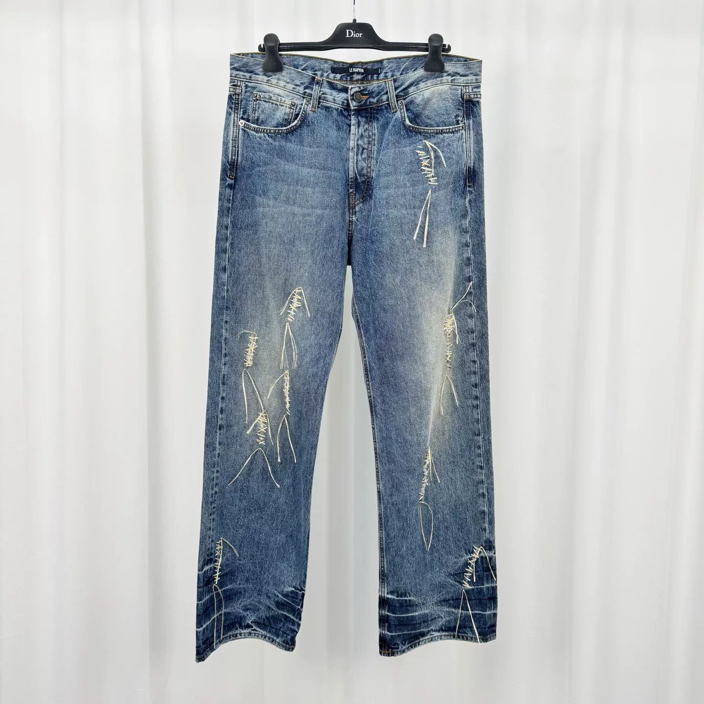 Jacquemus Jacquemus 23ss Distressed Washed Jeans Size US 34 / EU 50 - 1 Thumbnail