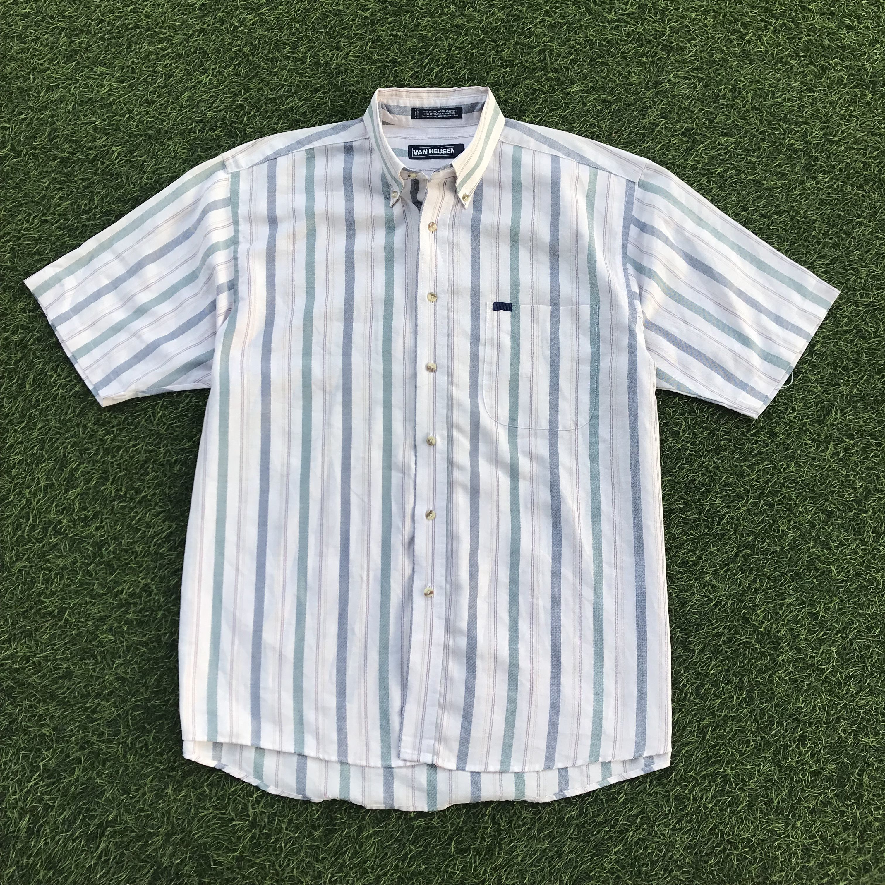 Designer × Van Heusen Vintage Van Heusen Trimfit Shirt 3 finger Colars suedehead Size US XL / EU 56 / 4 - 12 Thumbnail