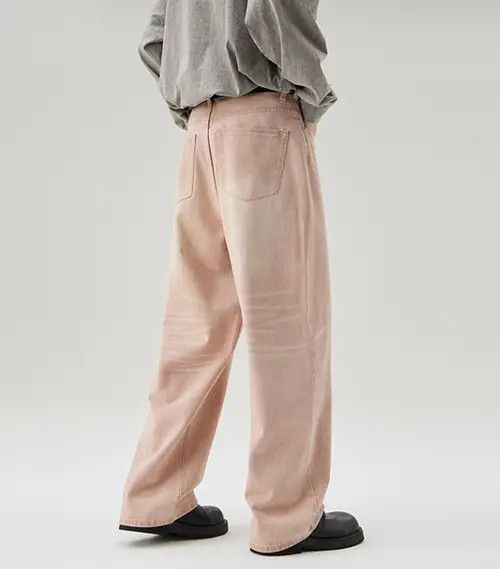 Japanese Brand × Jean Pants Men's washed vintage straight loose wide-leg jeans Size US 32 / EU 48 - 3 Thumbnail