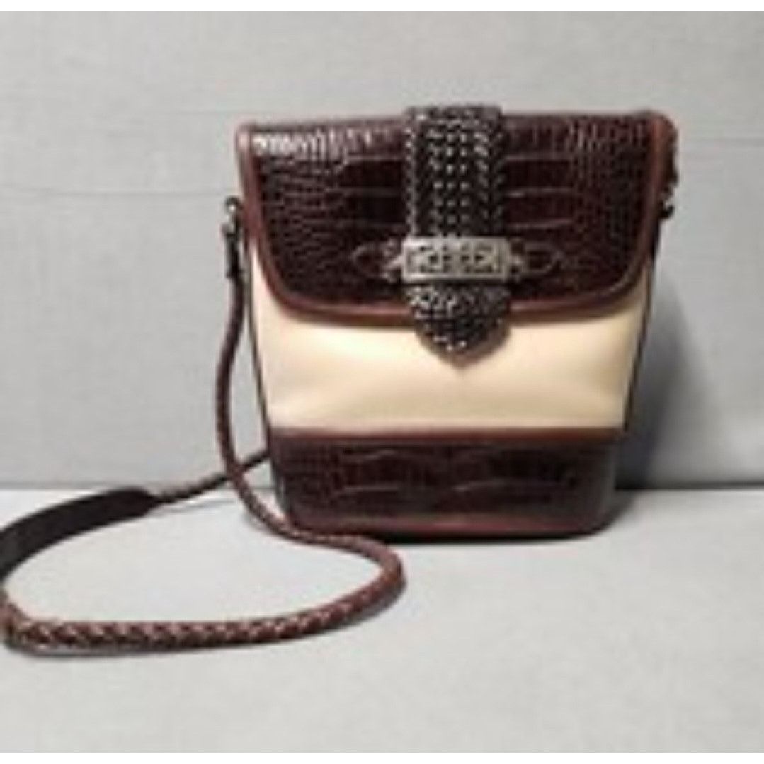 Brighton Vintage Brighton two tone brown croc and beige heart tassel Size ONE SIZE - 1 Thumbnail