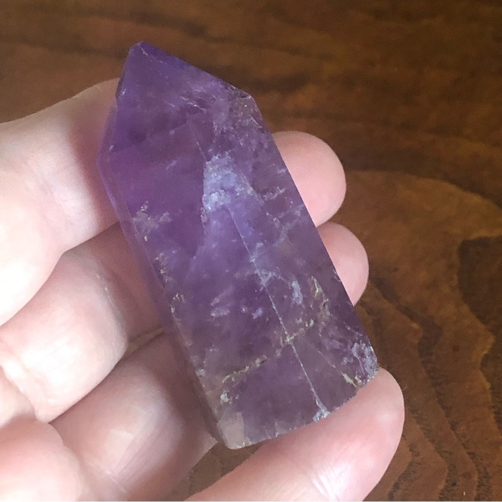 Handmade Faceted genuine amethyst paper weight healing stone Size ONE SIZE - 2 Thumbnail
