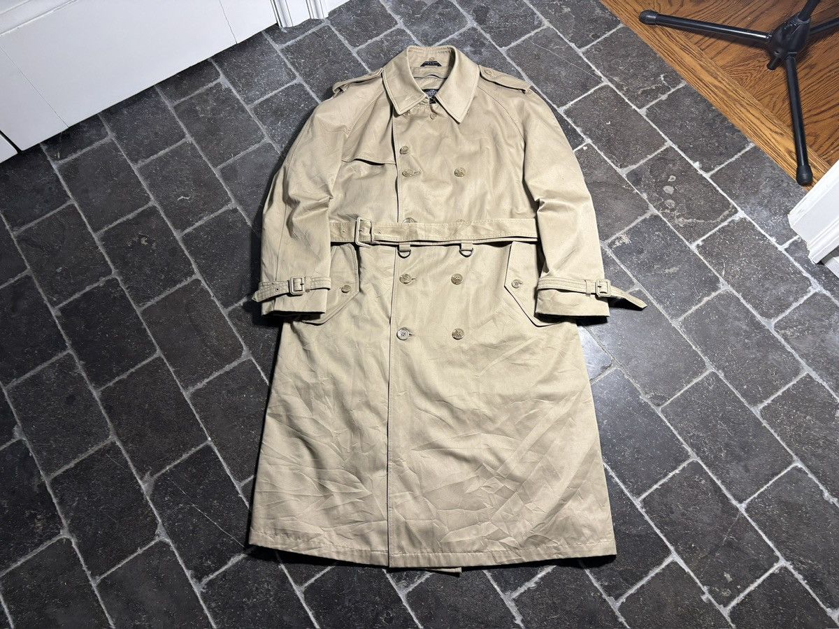 Oleg Cassini Vintage Trench Coat Long Duster Belted Utility Designer 80s Size US M / EU 48-50 / 2 - 21 Thumbnail