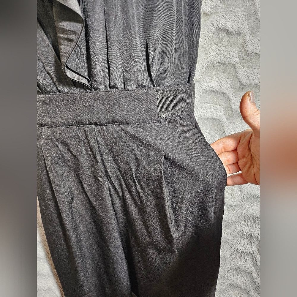 Japanese Brand Eve Black Sleeveless Crop Jumpsuit 4 Small Office Luxury Size 27" / US 4 / IT 40 - 5 Thumbnail