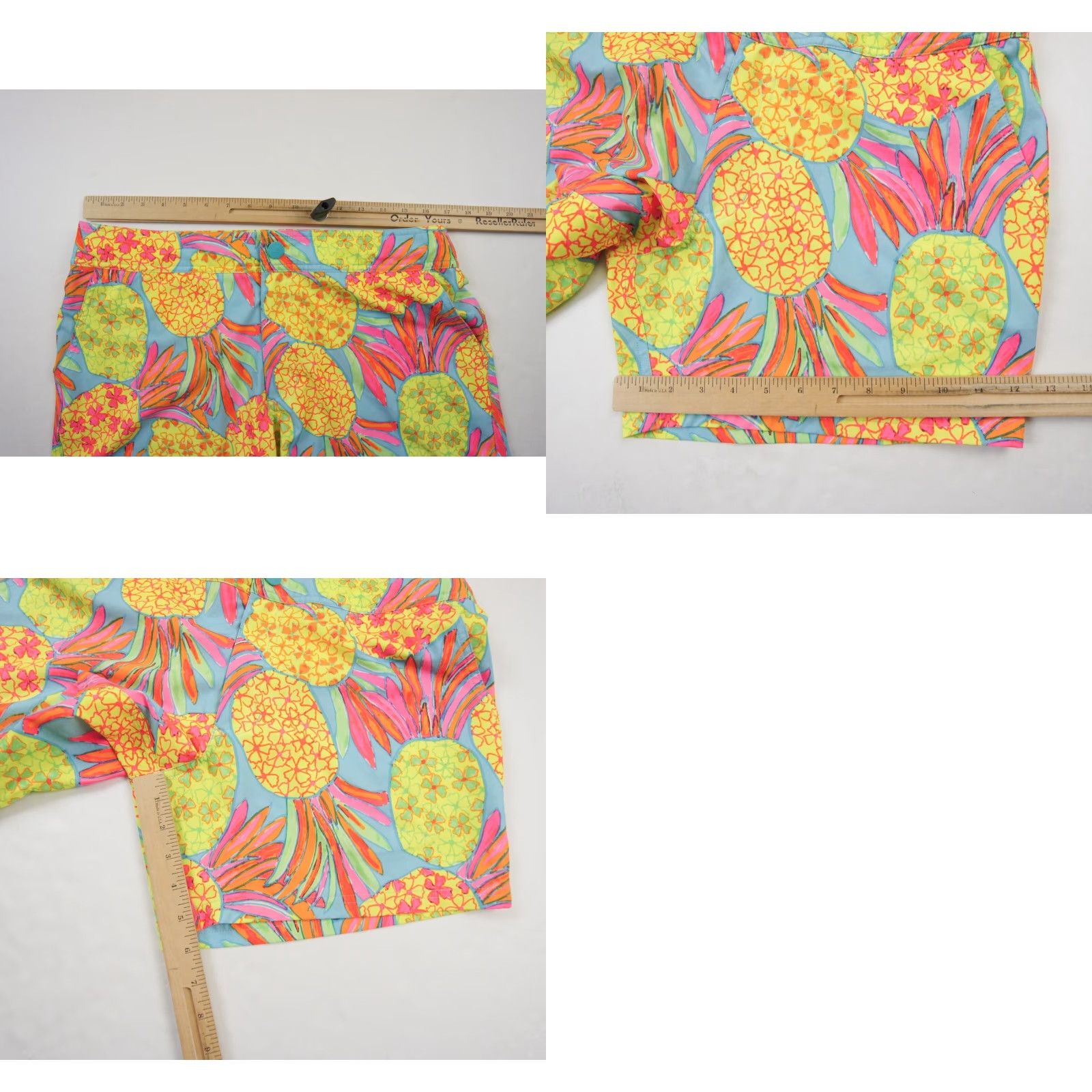 Chubbies Chubbies Men’s Swim Shorts Bottom M Pineapple Printed? Solid Multicolor Stretch Lined Beach Outdoor 90s? Lifeguard Surfing Mens Size US 31 - 8 Thumbnail