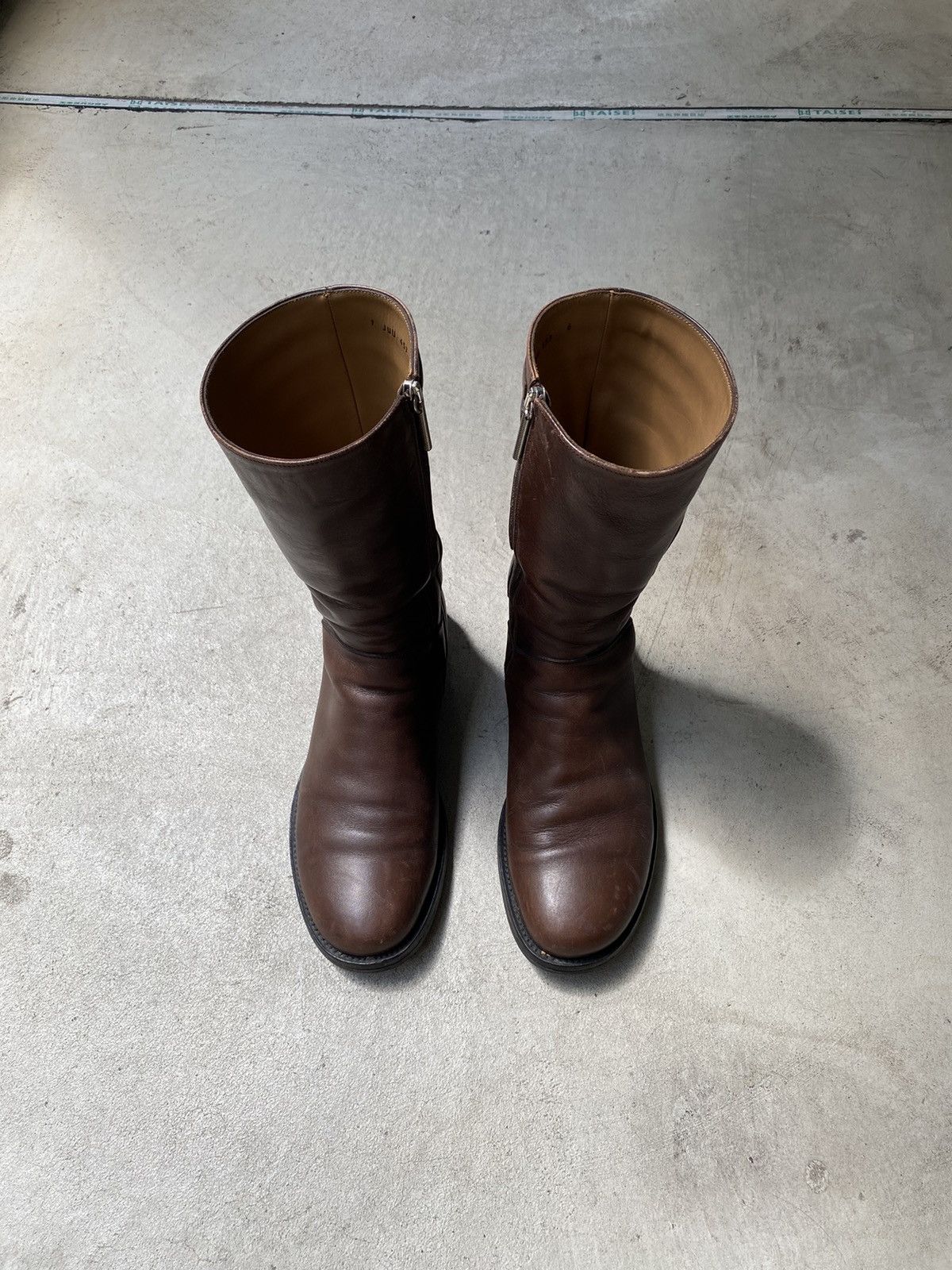 Jil Sander × Raf Simons Jil Sander by Raf Simons A/W 2012 Leather Motorcycle Boots Size US 6 / EU 39 - 3 Thumbnail