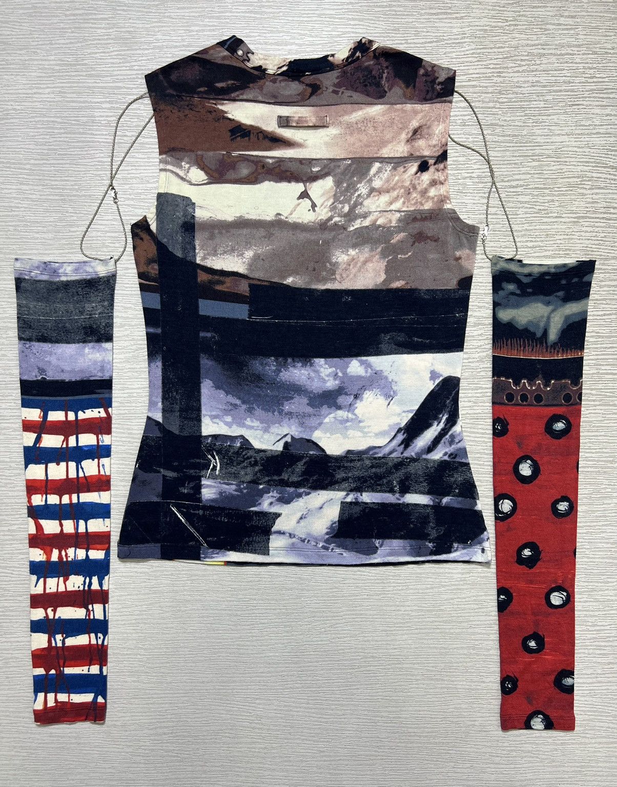 Jean Paul Gaultier Jean Paul Gaultier - F/W 01’ - Chain Sleeve Printed L/S Size S / US 4 / IT 40 - 2 Thumbnail