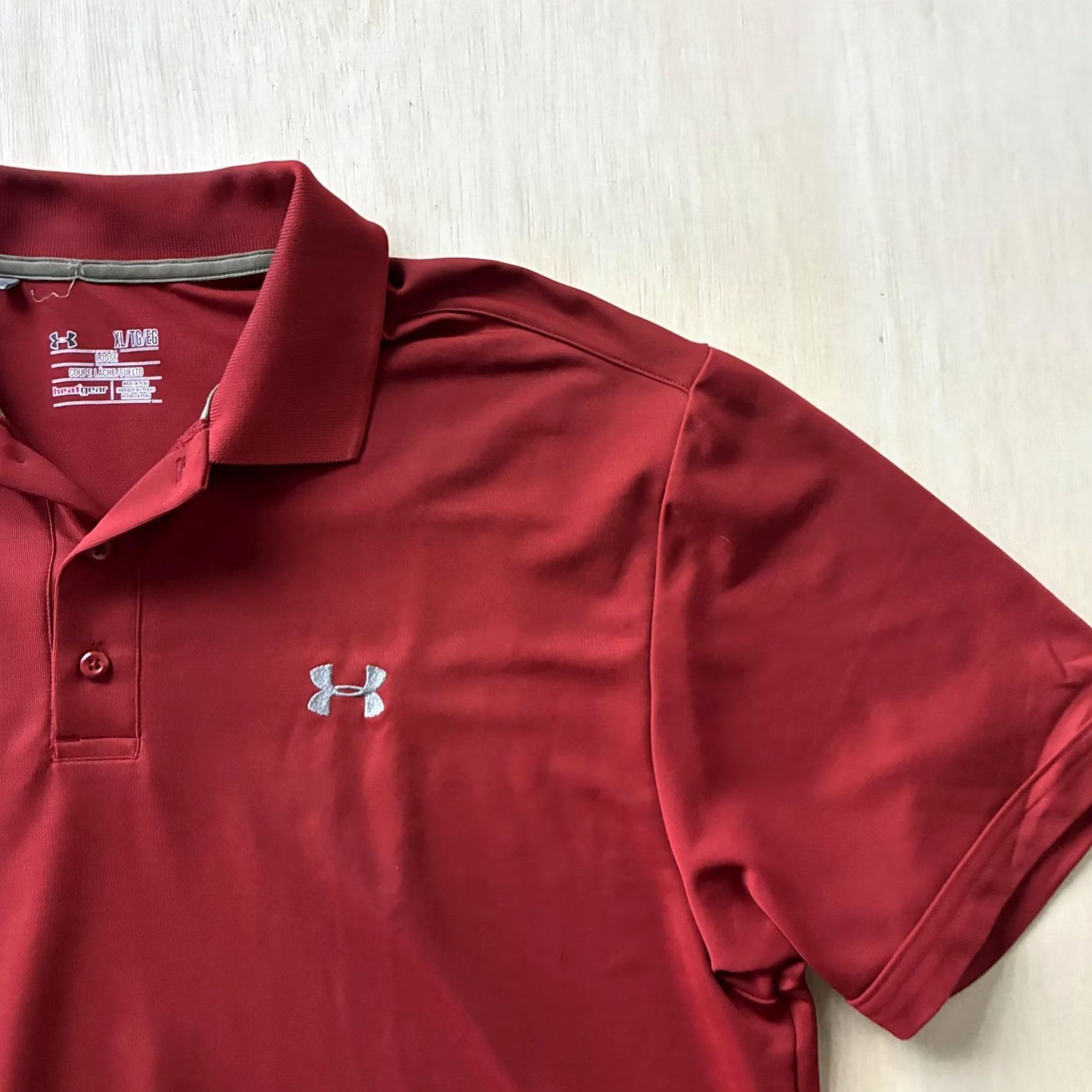 Under Armour Under Armour Polo Shirt Mens XL Red HeatGear Golf Short Sleeve Performance Size US XL / EU 56 / 4 - 2 Thumbnail