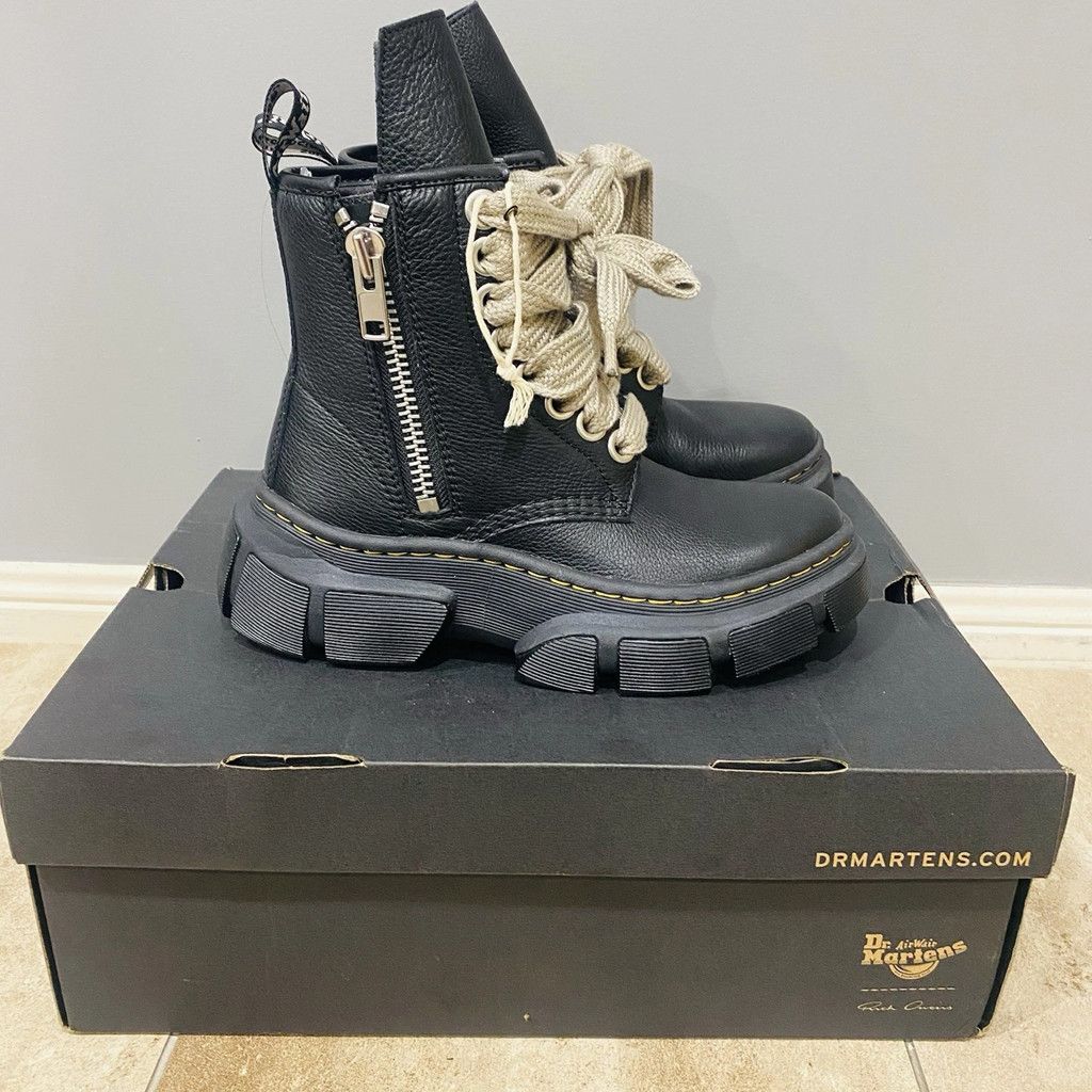 Dr. Martens × Rick Owens Dr. Martens × Rick Owens 1460 DMXL Magalace Leather Size US 6 / EU 39 - 4 Thumbnail