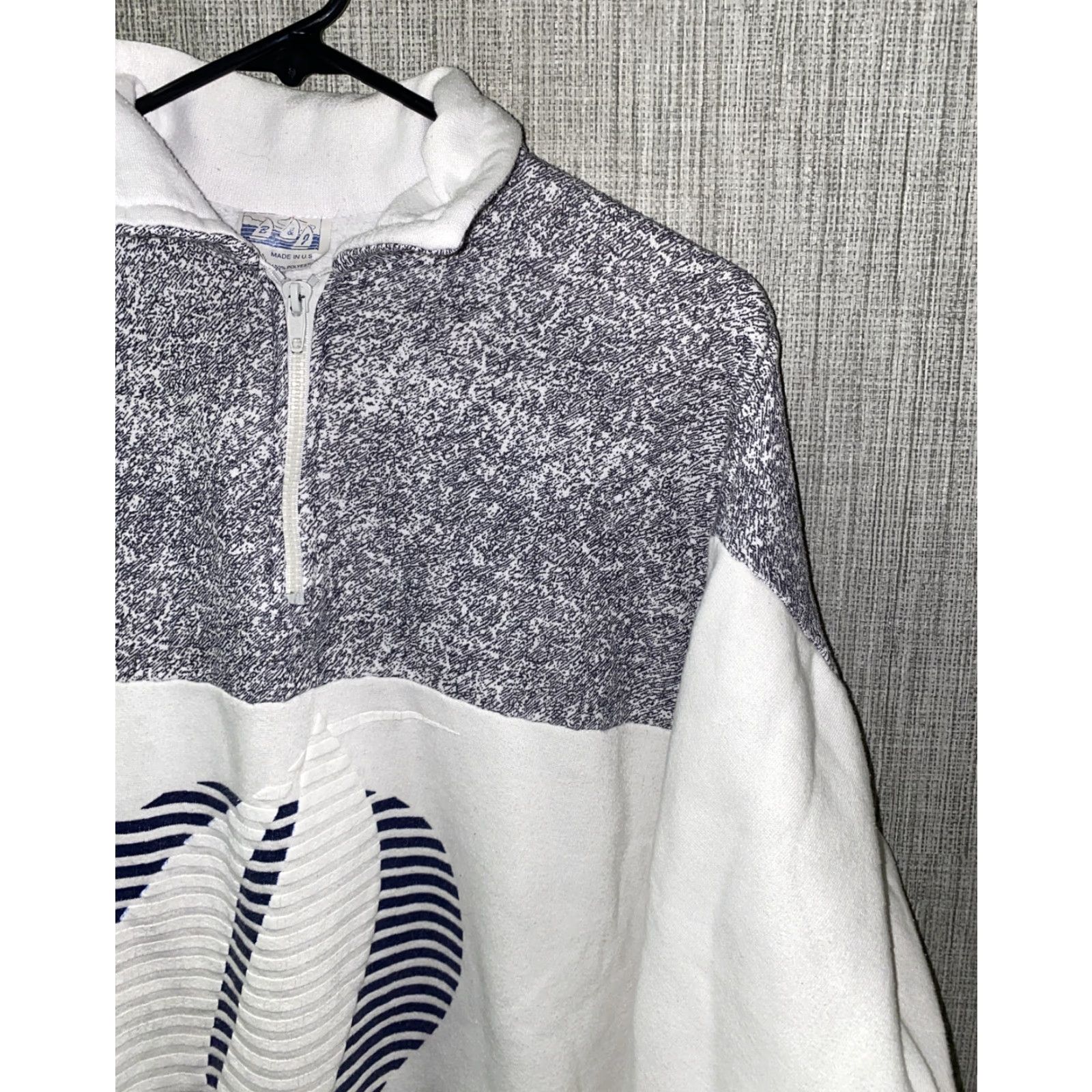 Vintage VINTAGE Monterey Jacket 1/2 Zip White L Regular Men Mens Size L USA Made Fleece Lined Size US L / EU 52-54 / 3 - 2 Thumbnail
