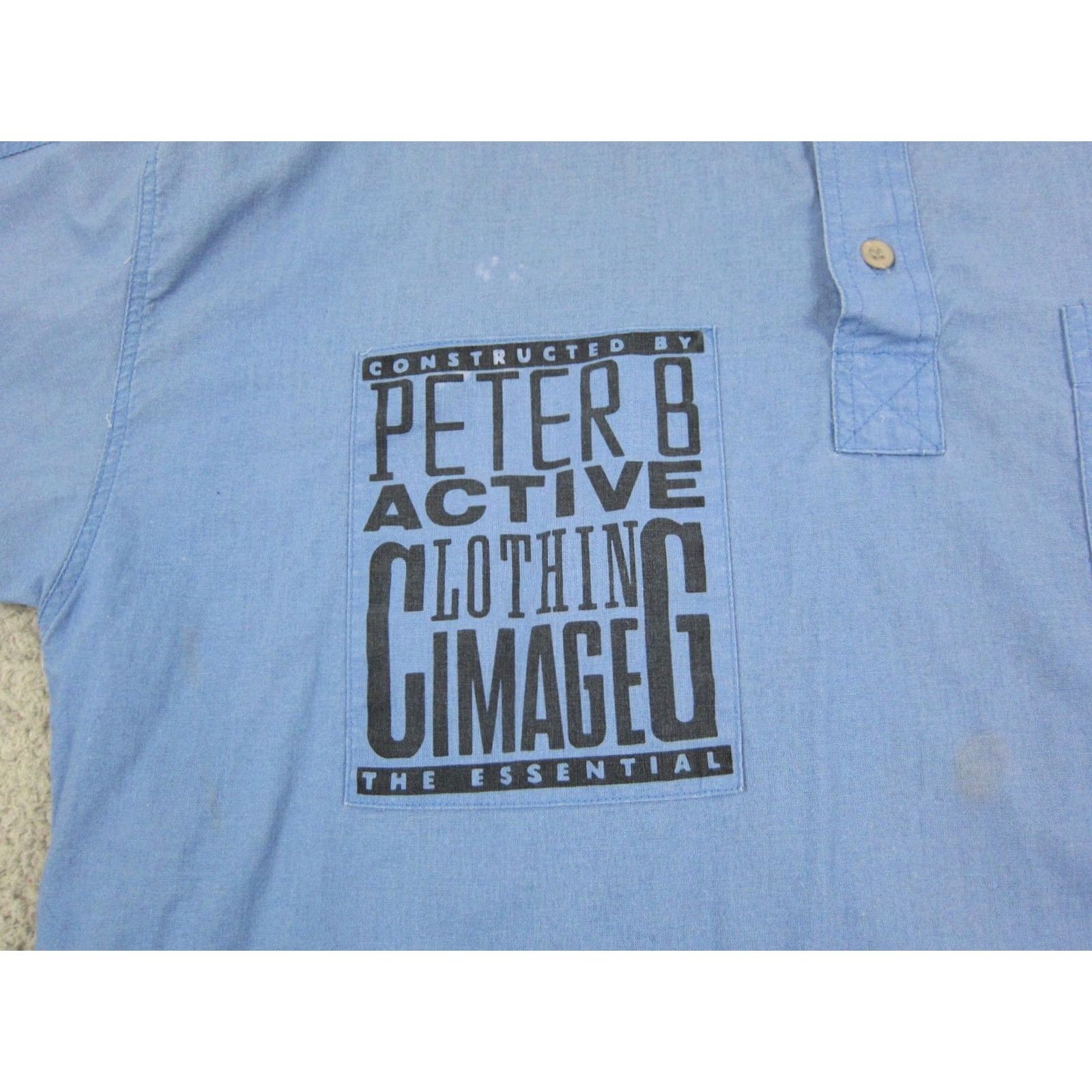 Vintage VINTAGE Peter B Beach Patrol Shirt Mens L Blue 90s Henley Button-Up Short Sleeve Casual Beach/Surf Size US L / EU 52-54 / 3 - 4 Thumbnail