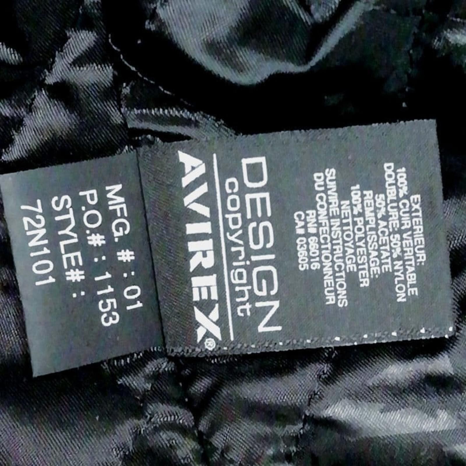 Avirex Avirex - Motorcycle Leather Jacket Black Light Blue Size ONE SIZE - 9 Thumbnail