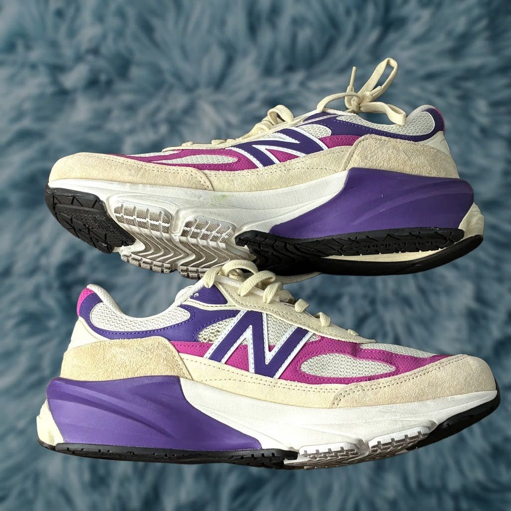 New Balance New Balance 990 v6 Mens Size 11 Macadamia Nut Magenta Pop USA Made In USA Sneakers Casual Adult Shoes Purple Size US 11 / EU 44 - 1 Thumbnail
