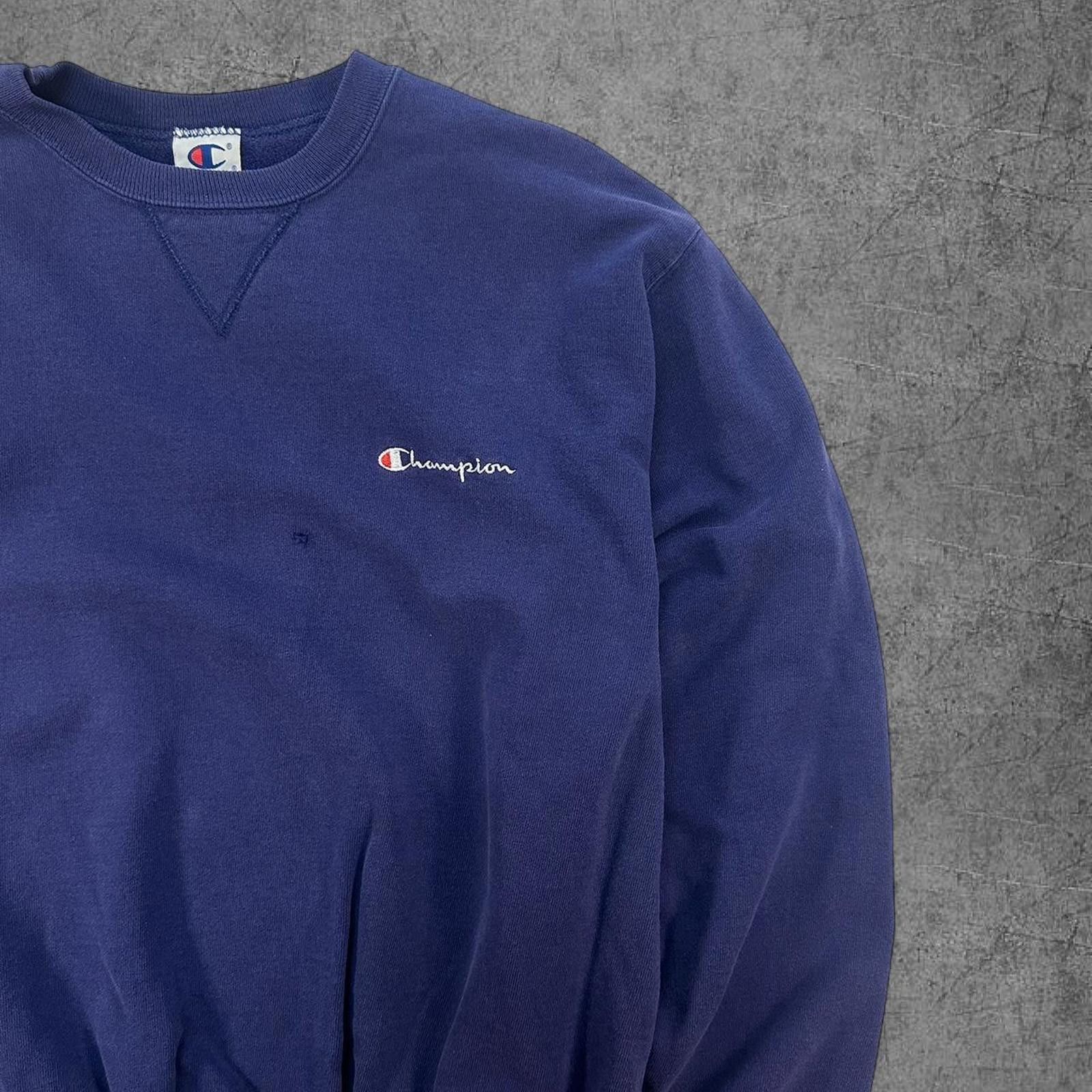 Champion Vintage 90s Navy Champion Crewneck Size US XL / EU 56 / 4 - 3 Thumbnail