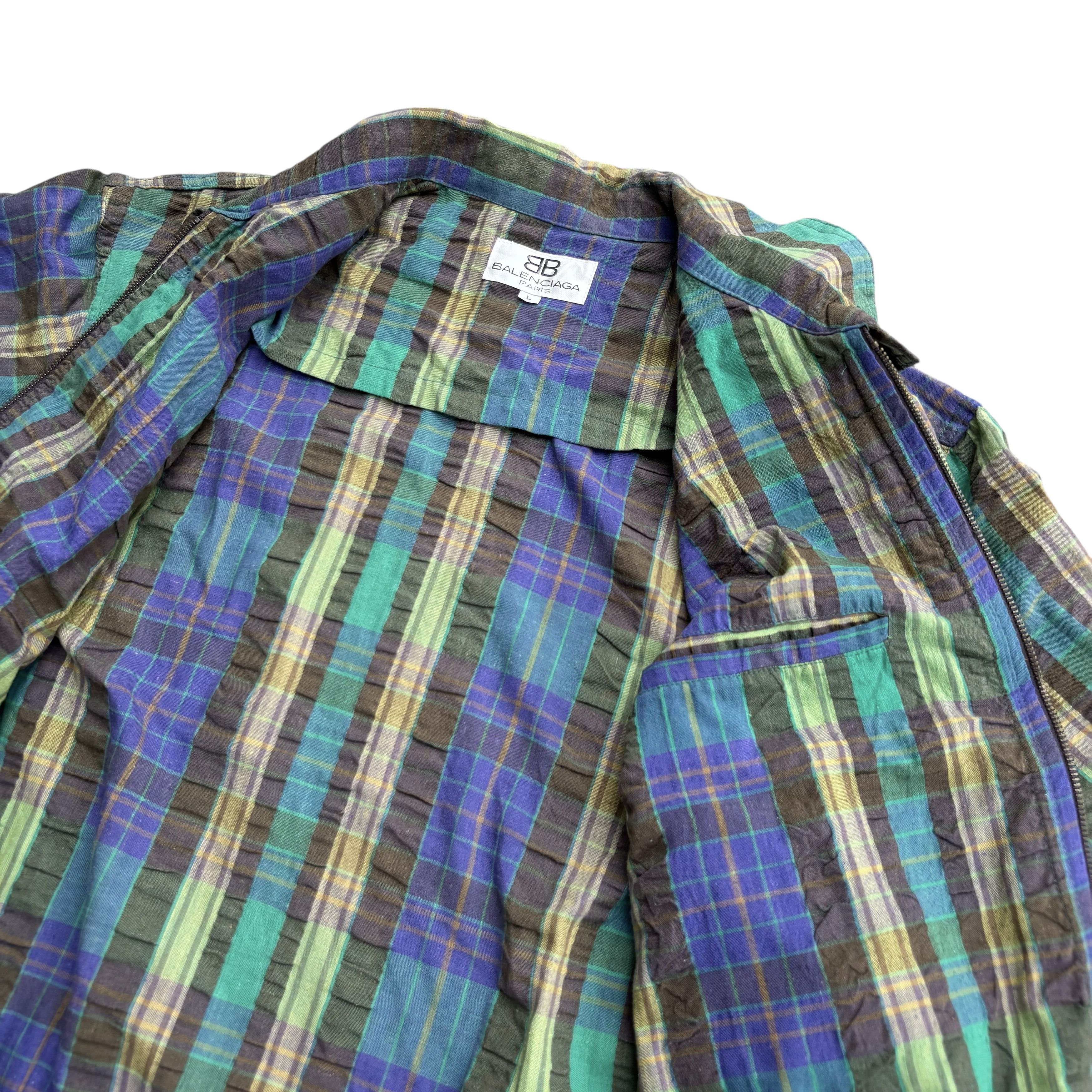 Balenciaga Balenciaga Plaid Bomber Jacket Size US L / EU 52-54 / 3 - 6 Thumbnail