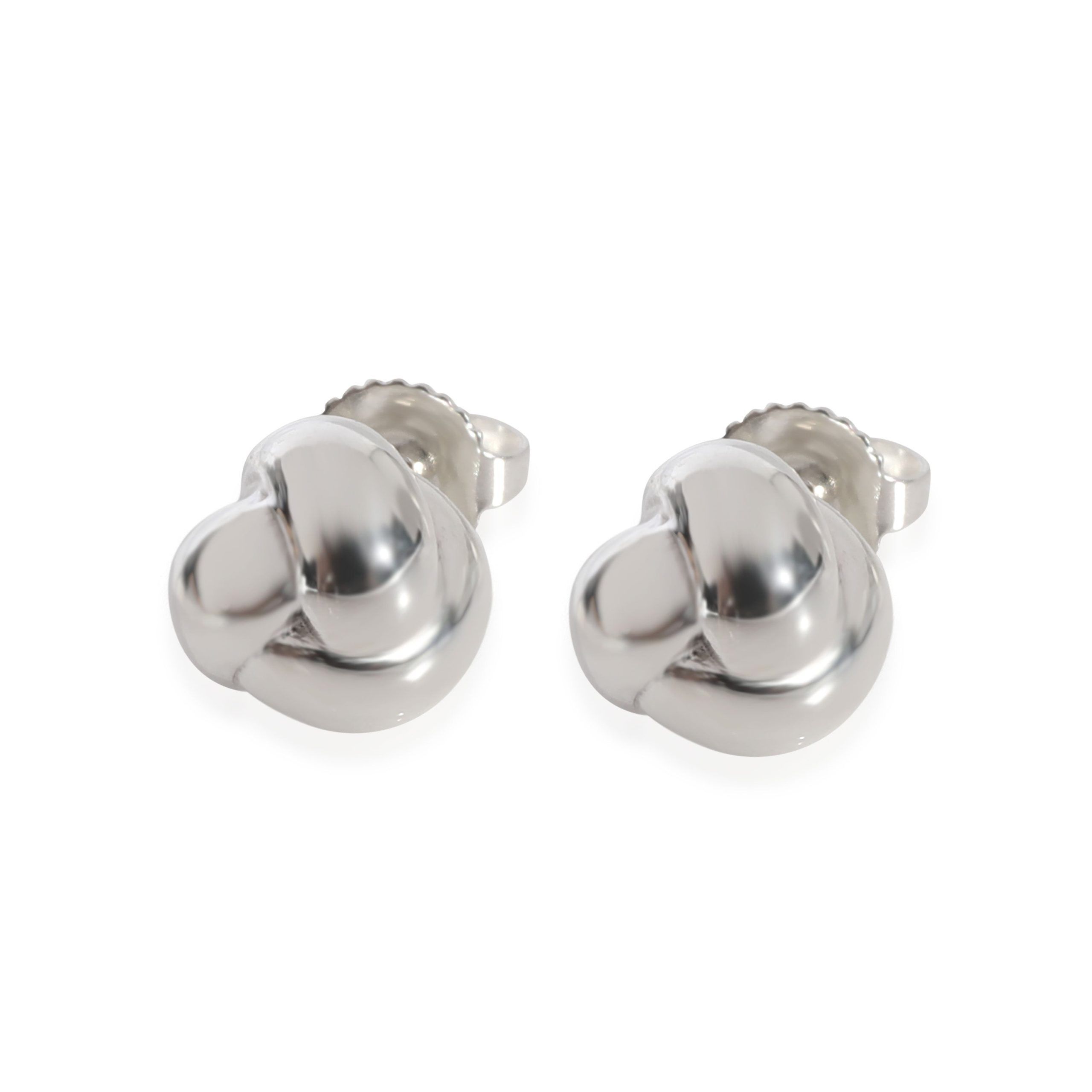 image of Tiffany Co Tiffany & Co. Knot Stud Earring In Sterling Silver, Women's