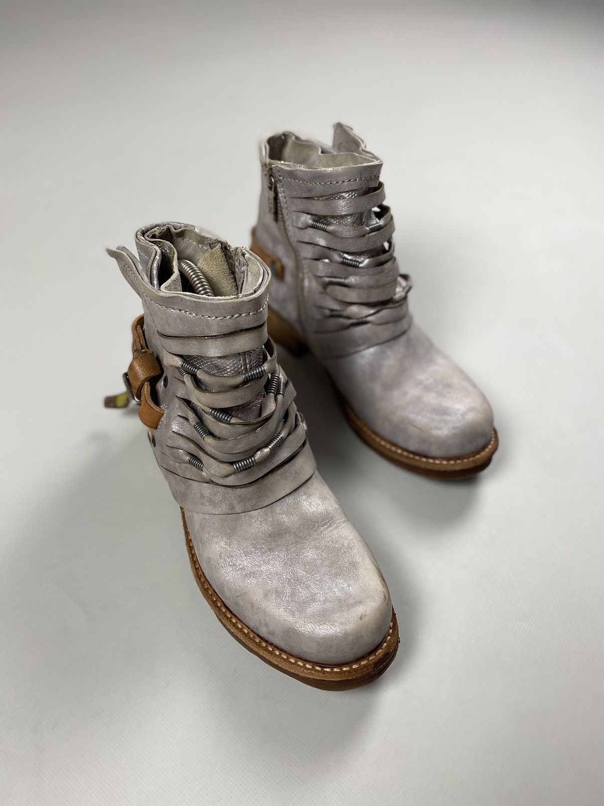A.S.98 A.S. 98 ladies avant-garde ankle combat boots shoes size 37 Size US 7 / IT 37 - 2 Thumbnail