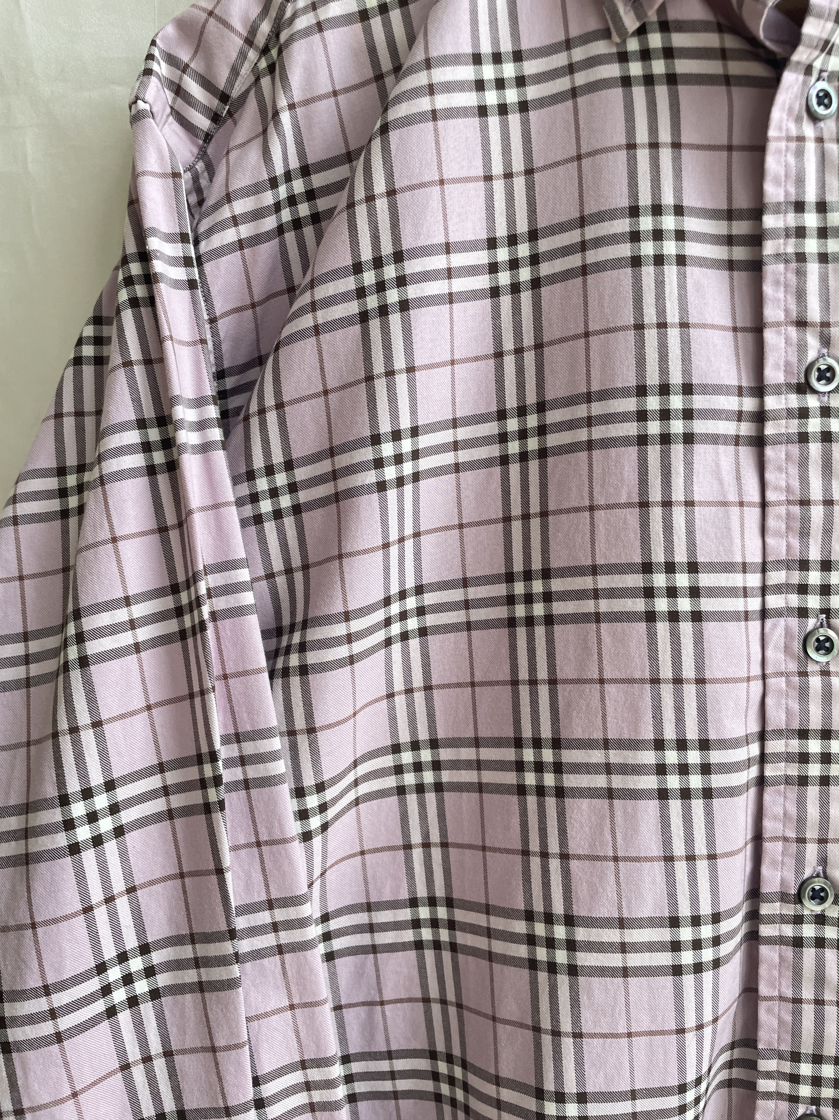 Burberry Burberry Vintage Nova Check Pink Made in USA Shirt Size US M / EU 48-50 / 2 - 5 Thumbnail