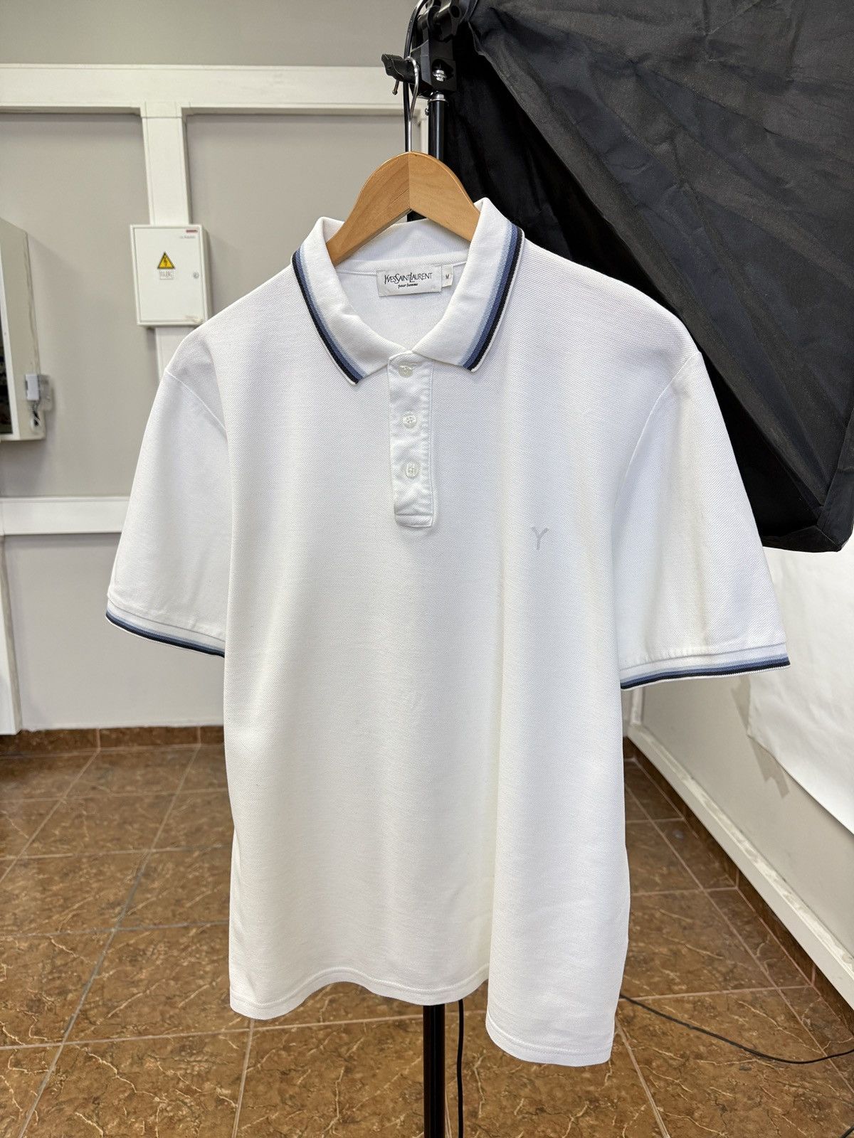 Yves Saint Laurent 🇫🇷 Vintage 90s YSL Yves Saint Laurent Pour Homme Polo T-Shirt Size US M / EU 48-50 / 2 - 1 Thumbnail