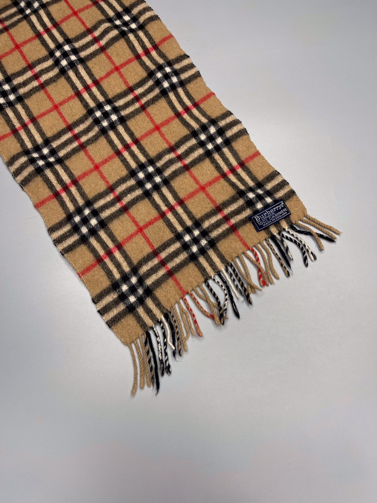 Burberry × Vintage Vintage Burberry Cashmere Scarf Nova Check Size ONE SIZE - 5 Thumbnail