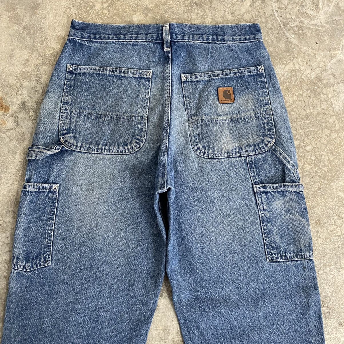 Carhartt Vintage Carhartt Faded Blue Carpenter Work Denim Jeans Size US 30 / EU 46 - 15 Thumbnail