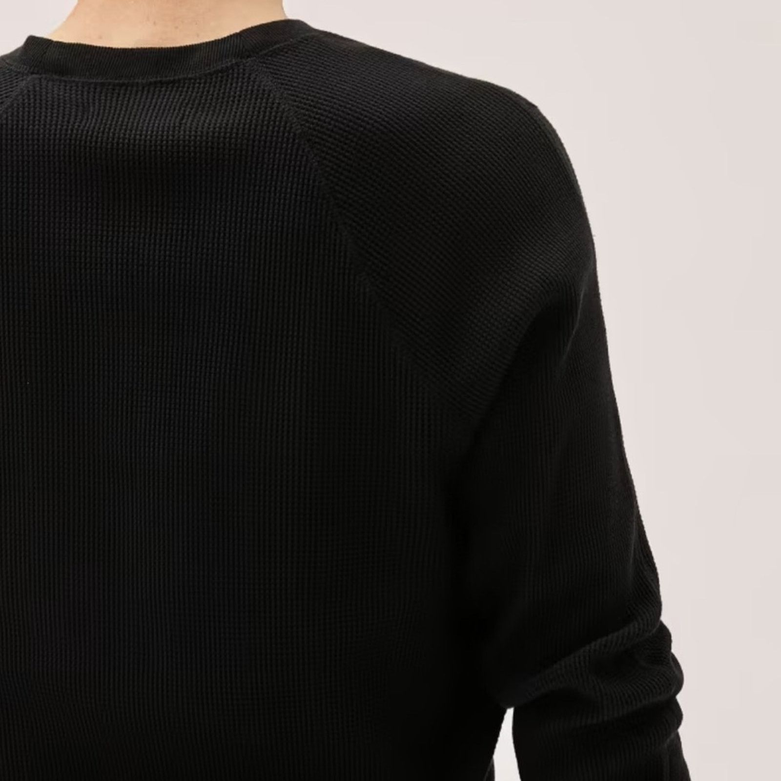 Everlane Everlane The Waffle Long-Sleeve Crew Thermal Black Sz XXL Size US XXL / EU 58 / 5 - 2 Thumbnail