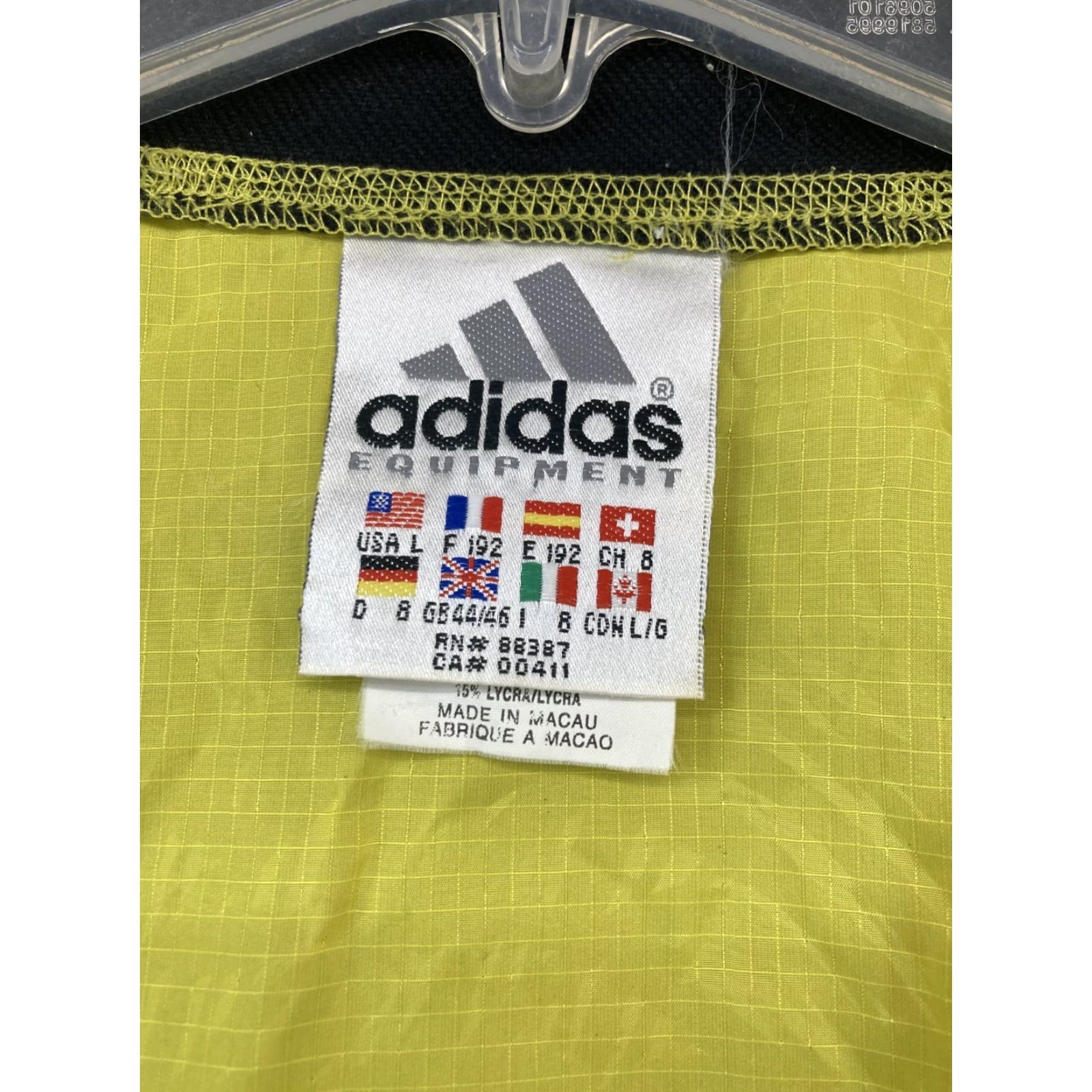 Adidas VINTAGE adidas Equipment 90s Raglan Track Jacket Large Yellow Windbreaker Full Zip Jacket Mens Size US L / EU 52-54 / 3 - 4 Thumbnail