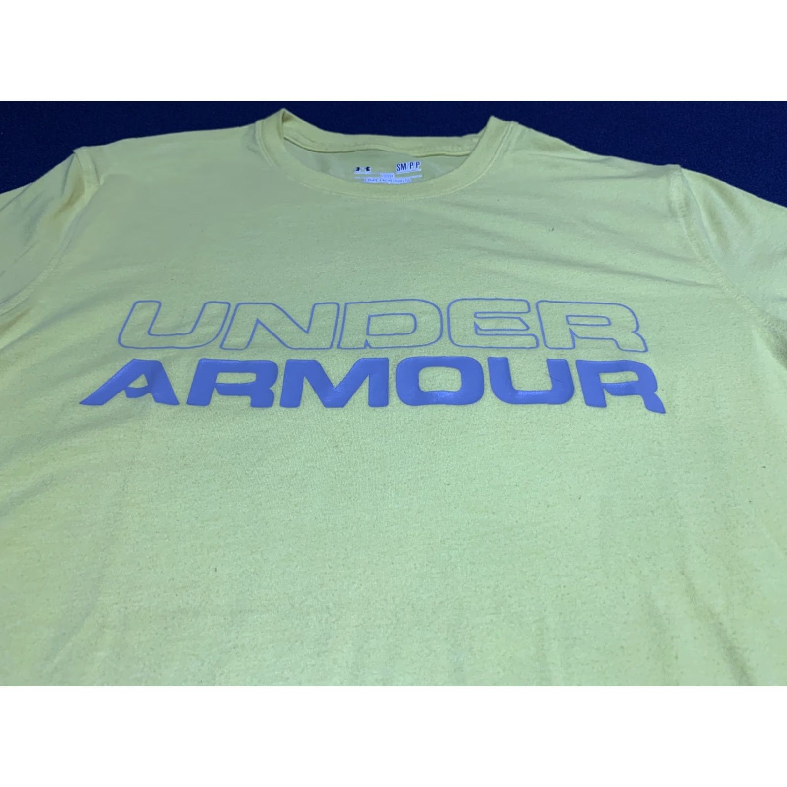 Under Armour VINTAGE Under Armour Charged T-Shirt Men's Small Cotton Yellow Regular Active Sports Size US S / EU 44-46 / 1 - 2 Thumbnail
