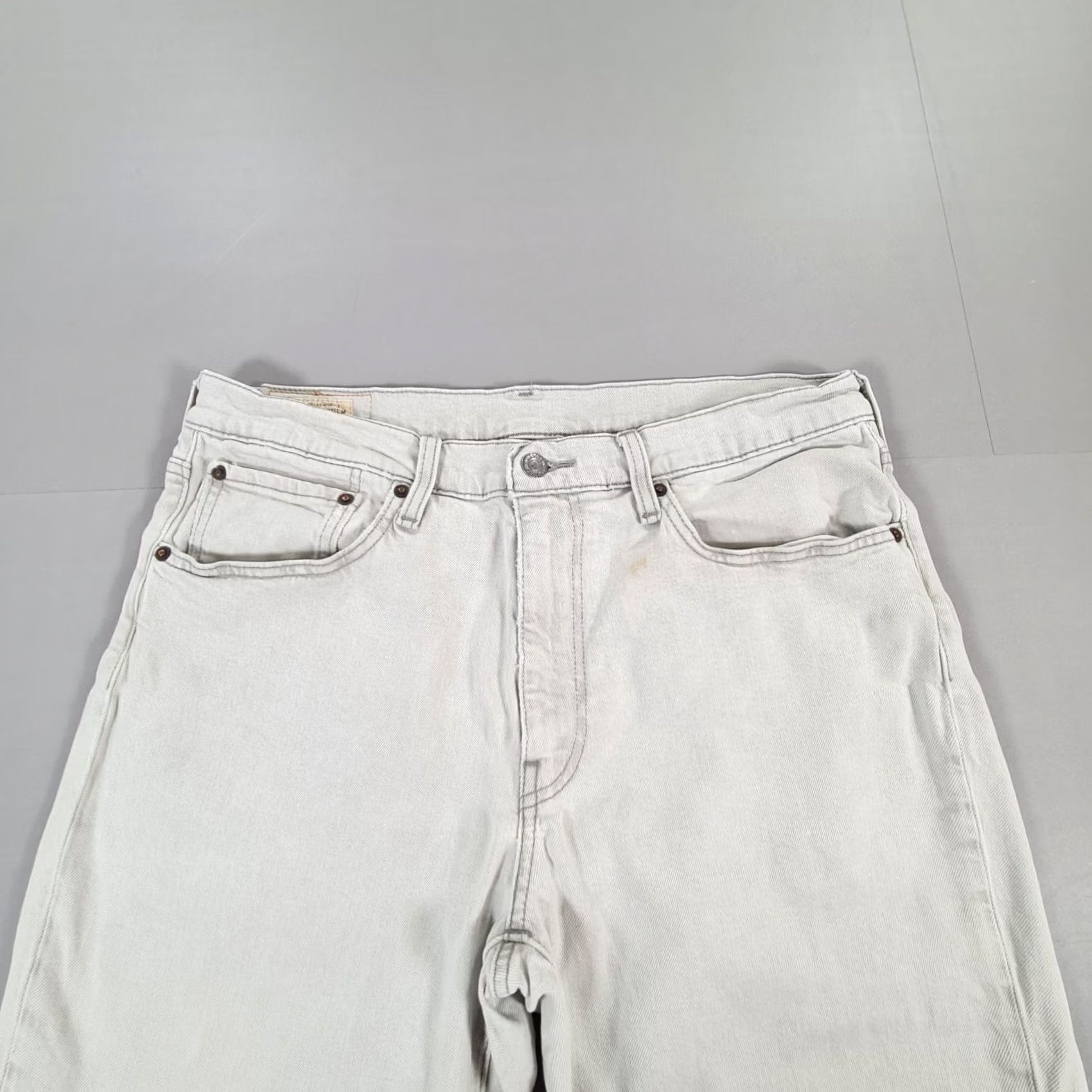 Levi's Levis 541 Jeans Athletic Fit W35 L32 Grey Denim 5-Pocket Stretch Zip Fly Mens Regular Modern Straight Vintage: No Size US 35 - 2 Thumbnail