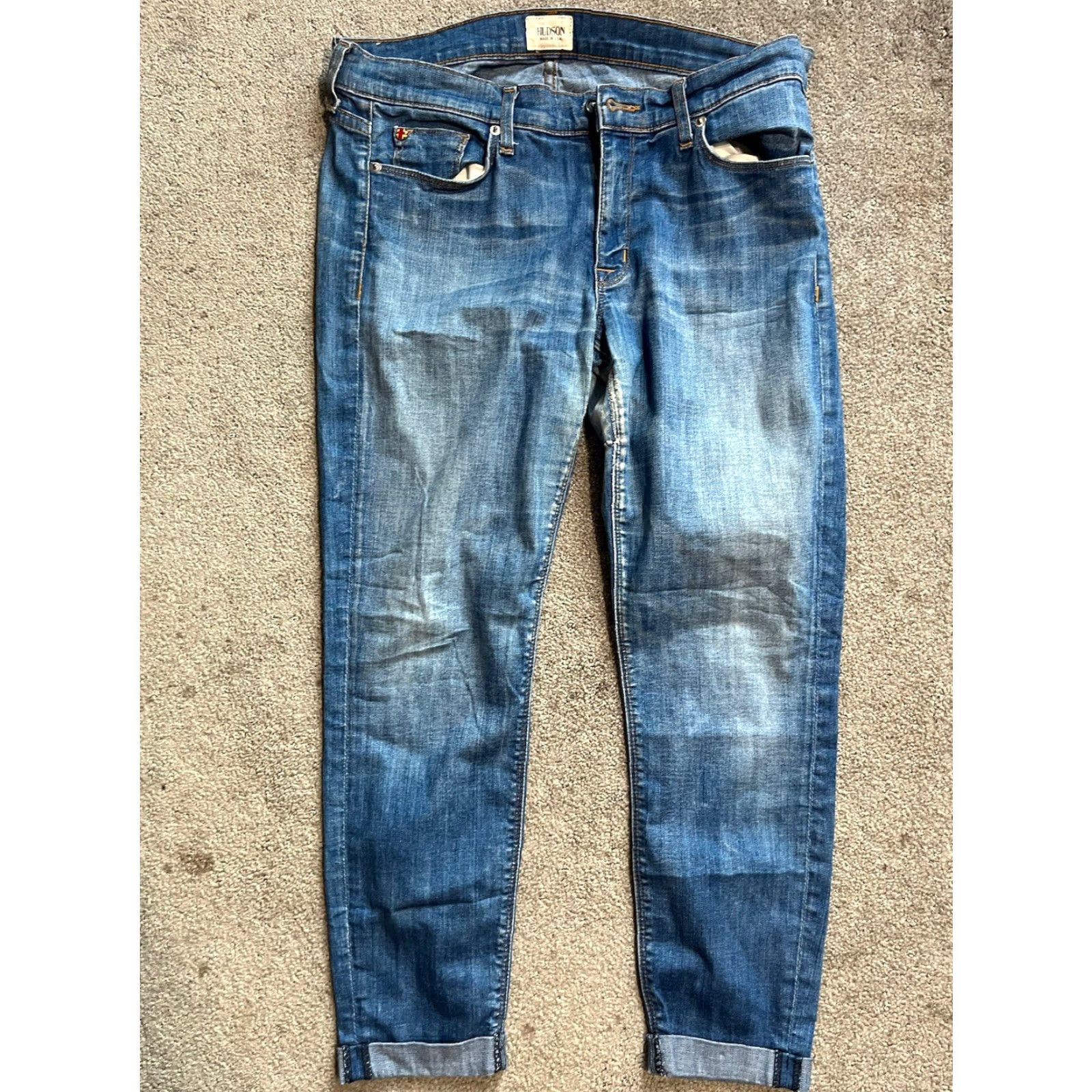 Hudson VINTAGE Women’s HUDSON Harkin Crop Skinny Cuff Jeans Size 30 Blue Jeans Womens Size 30" / US 8 / IT 44 - 3 Thumbnail