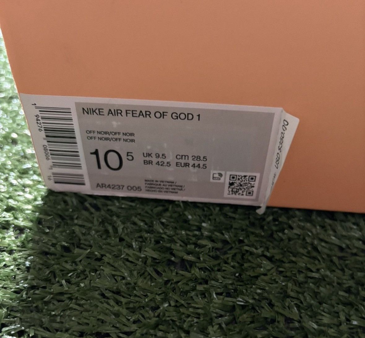 Fear of God × Nike NIKE AIR FEAR OF GOD 1 TRIPLE BLACK Size US 10.5 / EU 43-44 - 8 Thumbnail