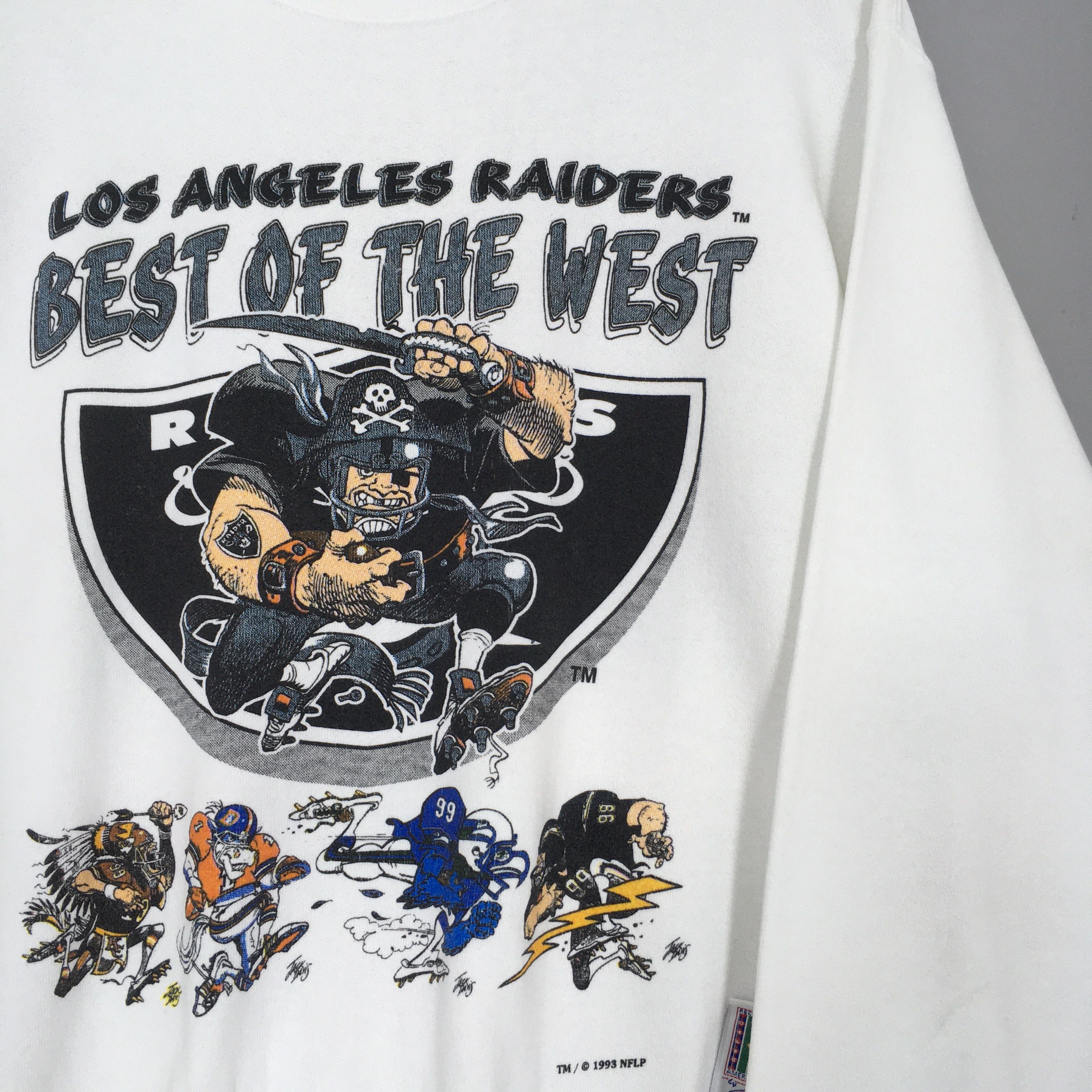 NFL × Vintage Vintage 90s Los Angeles Raiders NFL Sweatshirt Medium Size US M / EU 48-50 / 2 - 2 Thumbnail